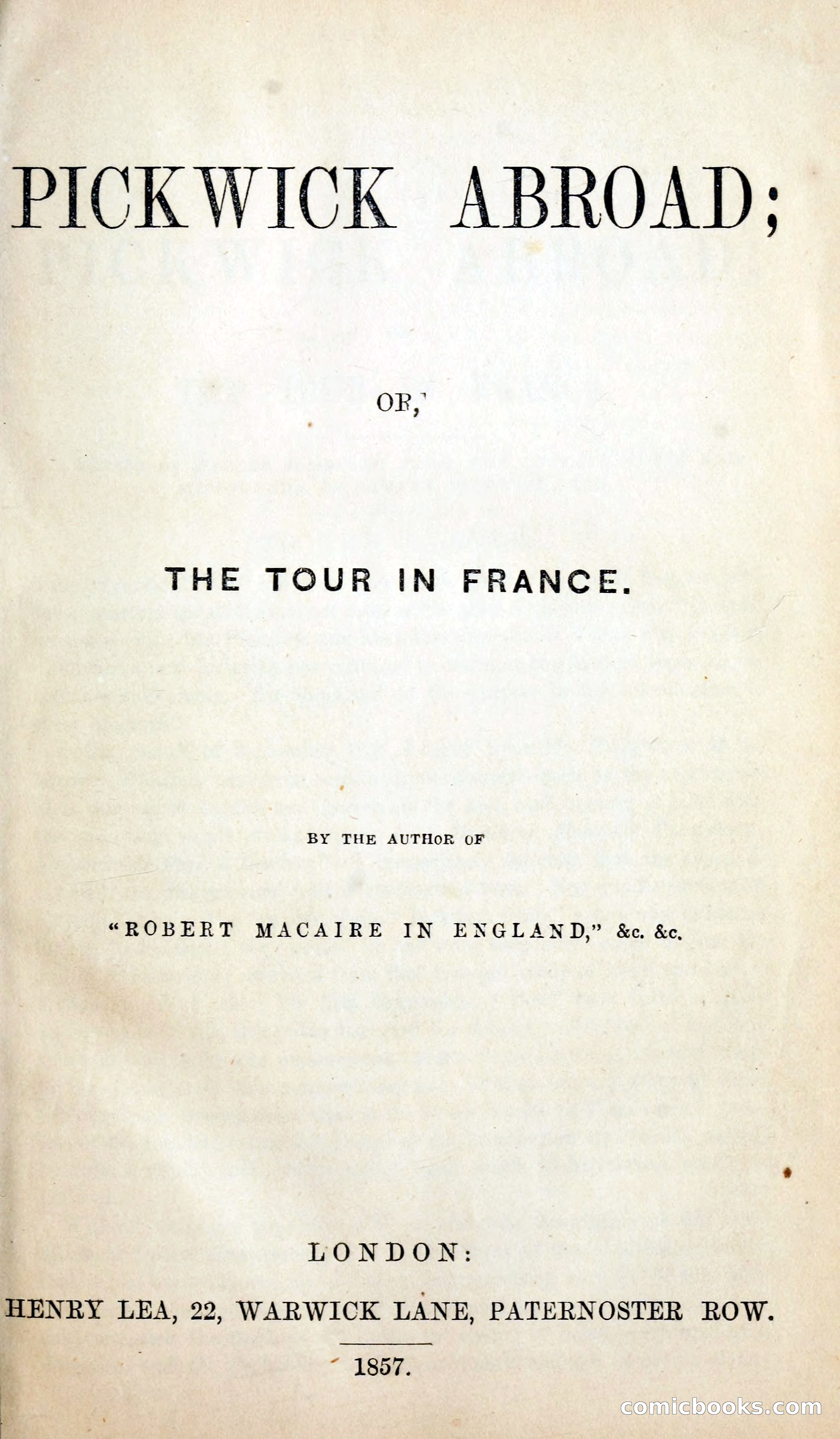 Pickwick Abroad; or, The Tour in France — page 12 of 399