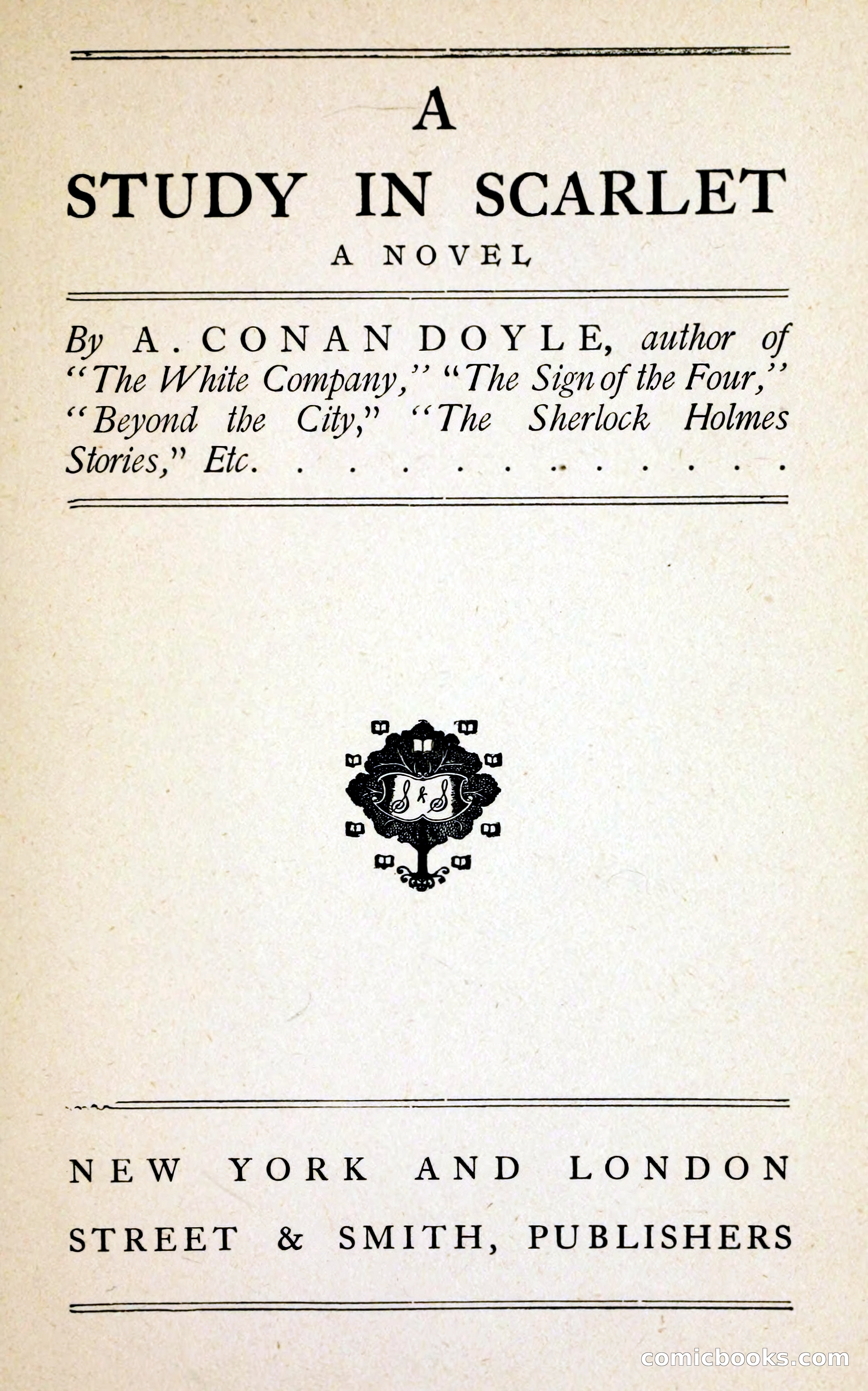 A Study in Scarlet (Serial Edition Cover)
