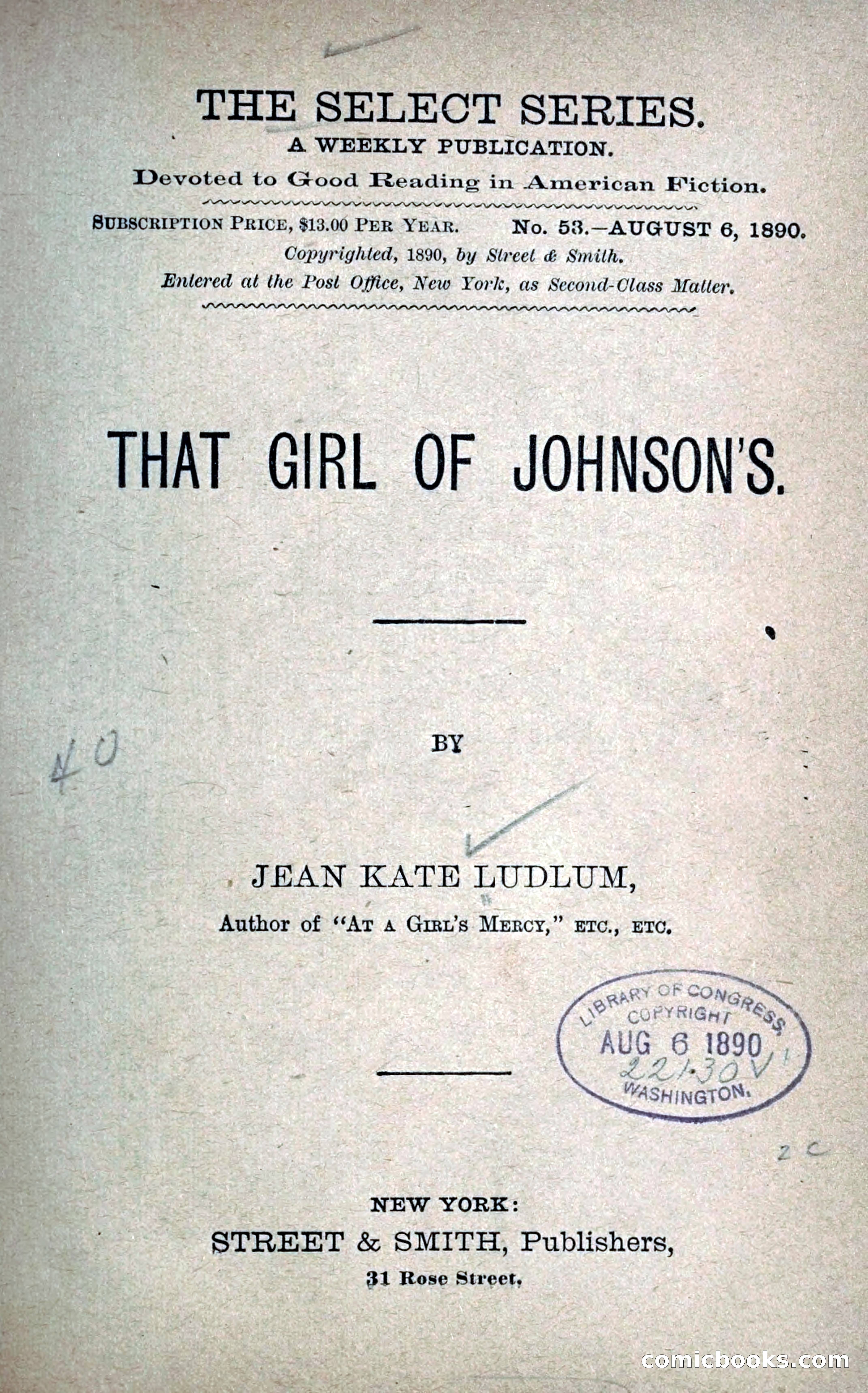 That Girl of Johnson's — page 12 of 233