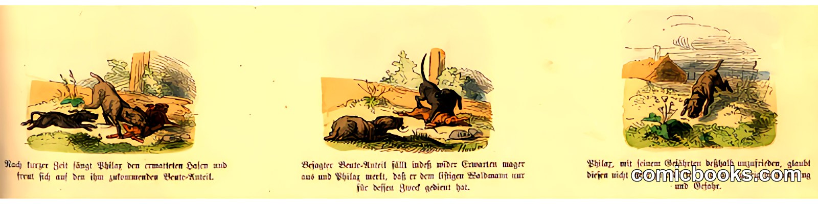Münchener Bilderbogen: A Hunting Dog's Quarrel