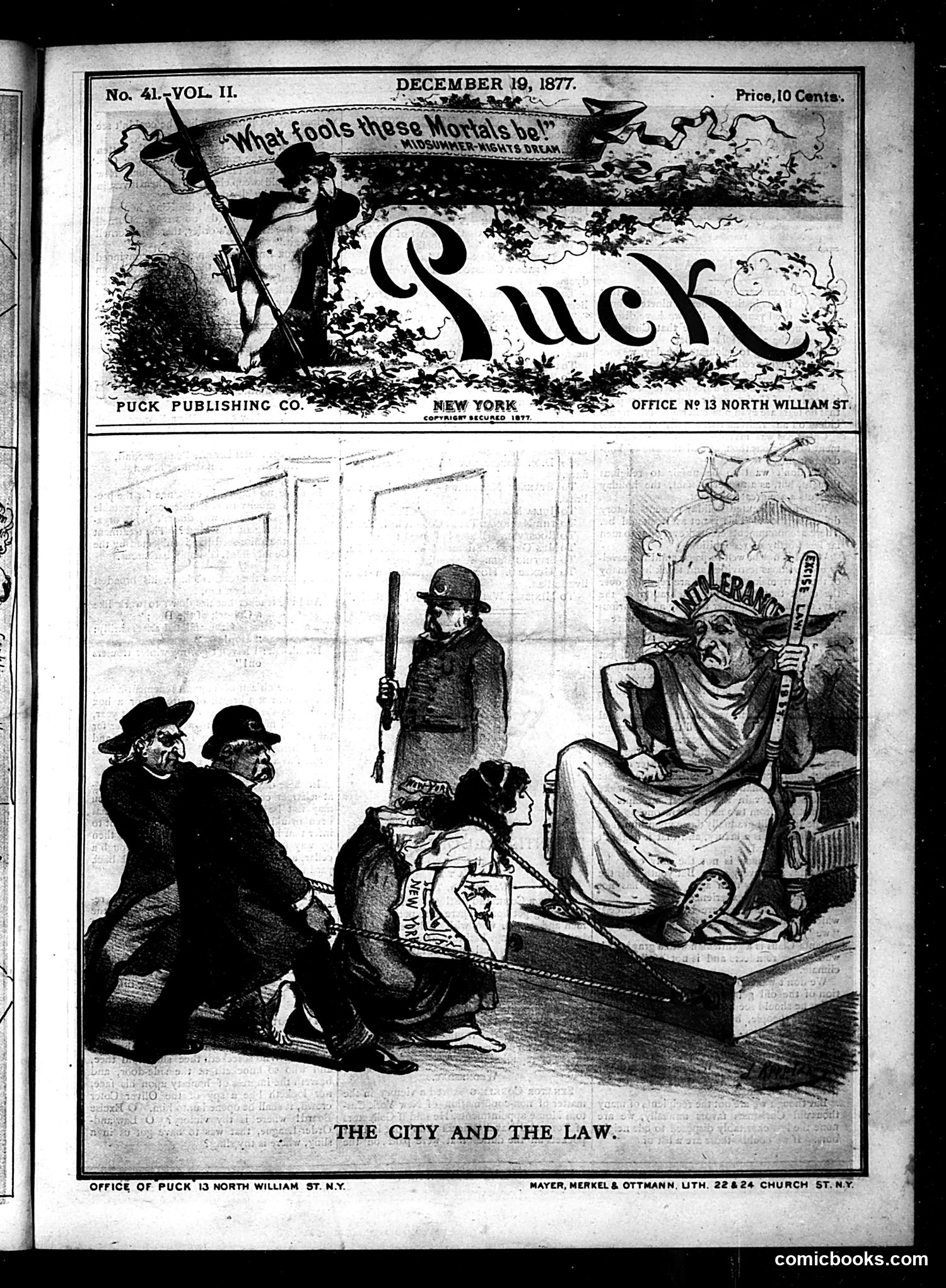 Puck — December 19, 1877 — page 1 of 20