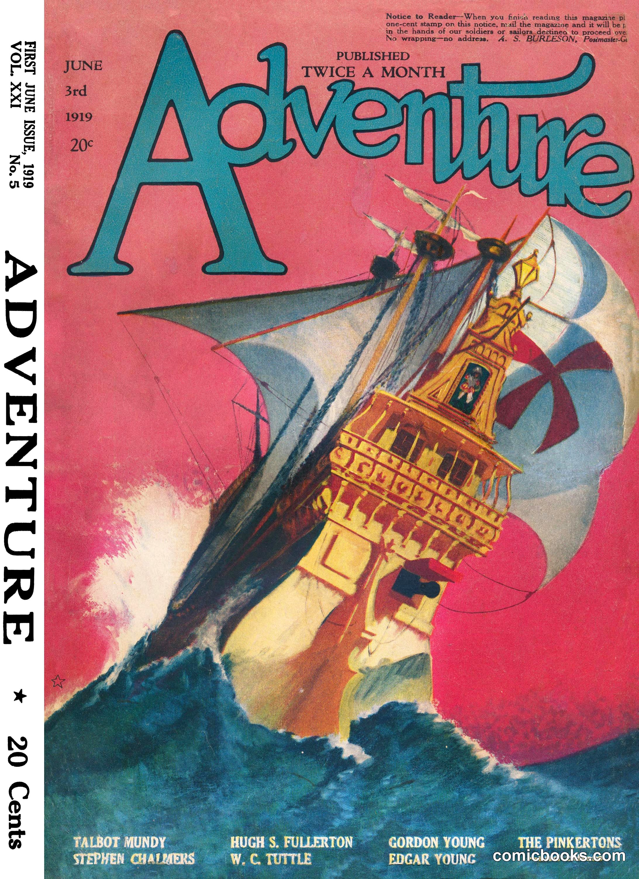 Adventure Magazine, June 3, 1919
