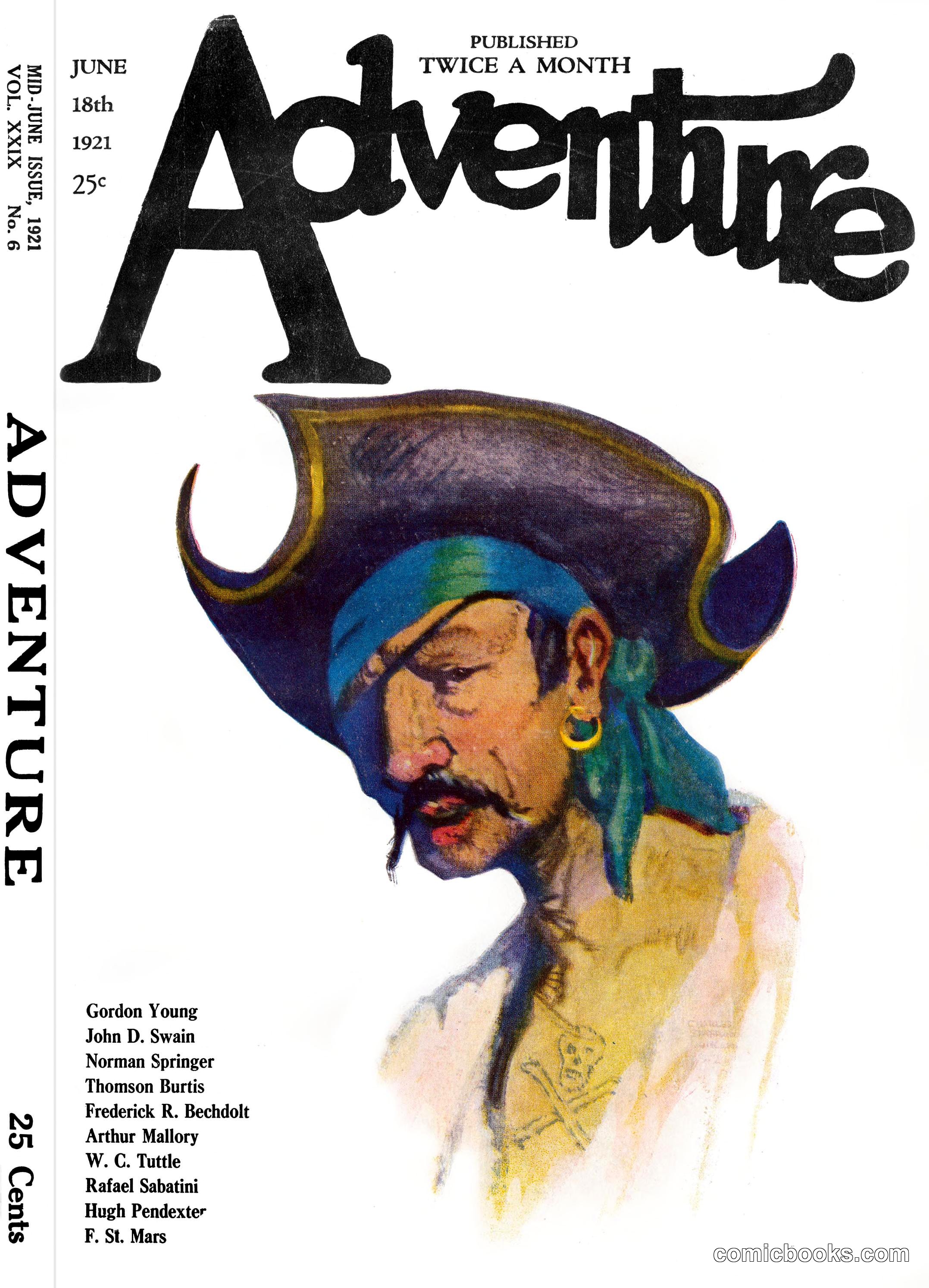 Adventure Magazine Cover, June 18, 1921
