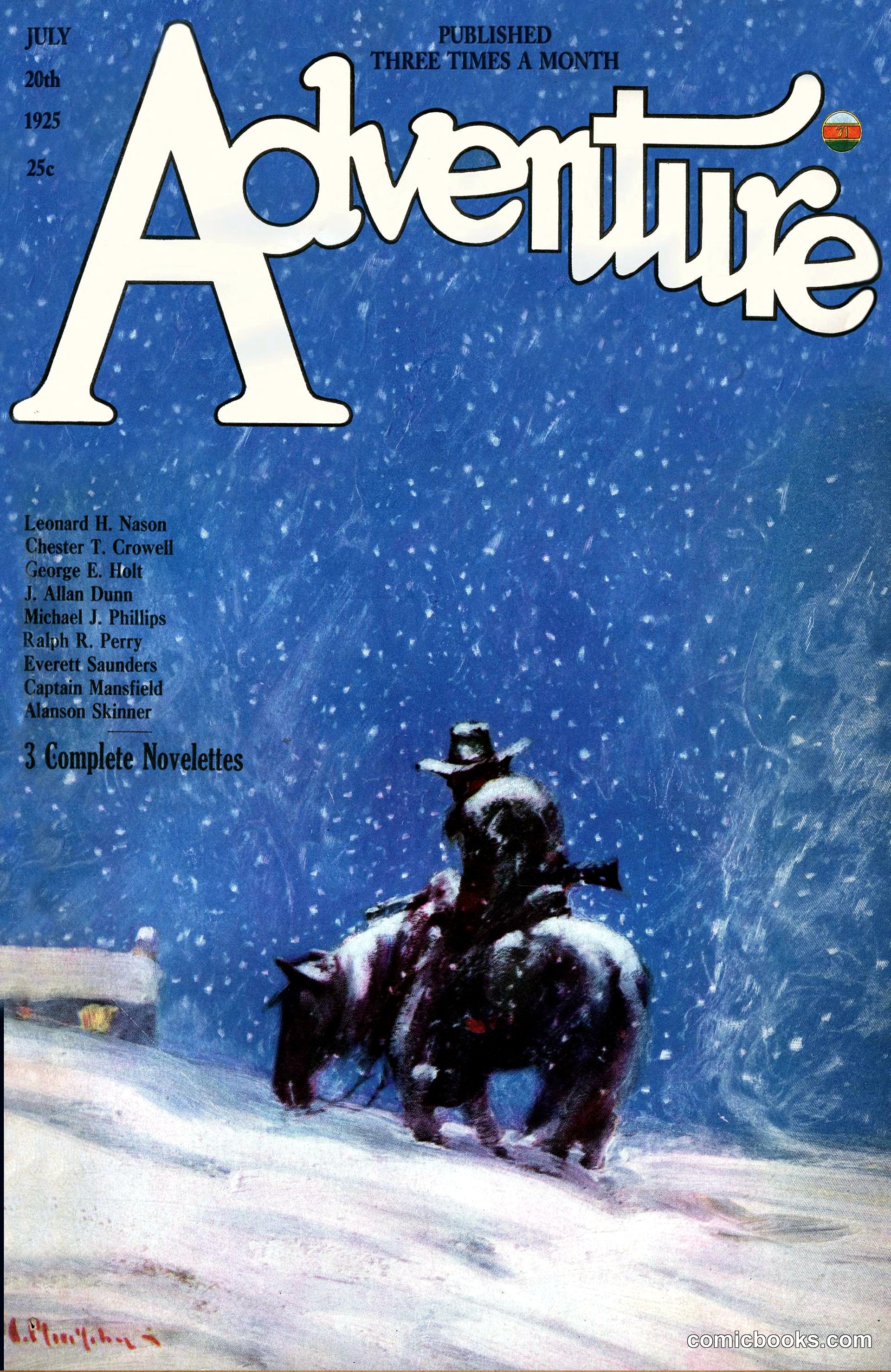 Adventure Magazine Cover, July 20, 1925