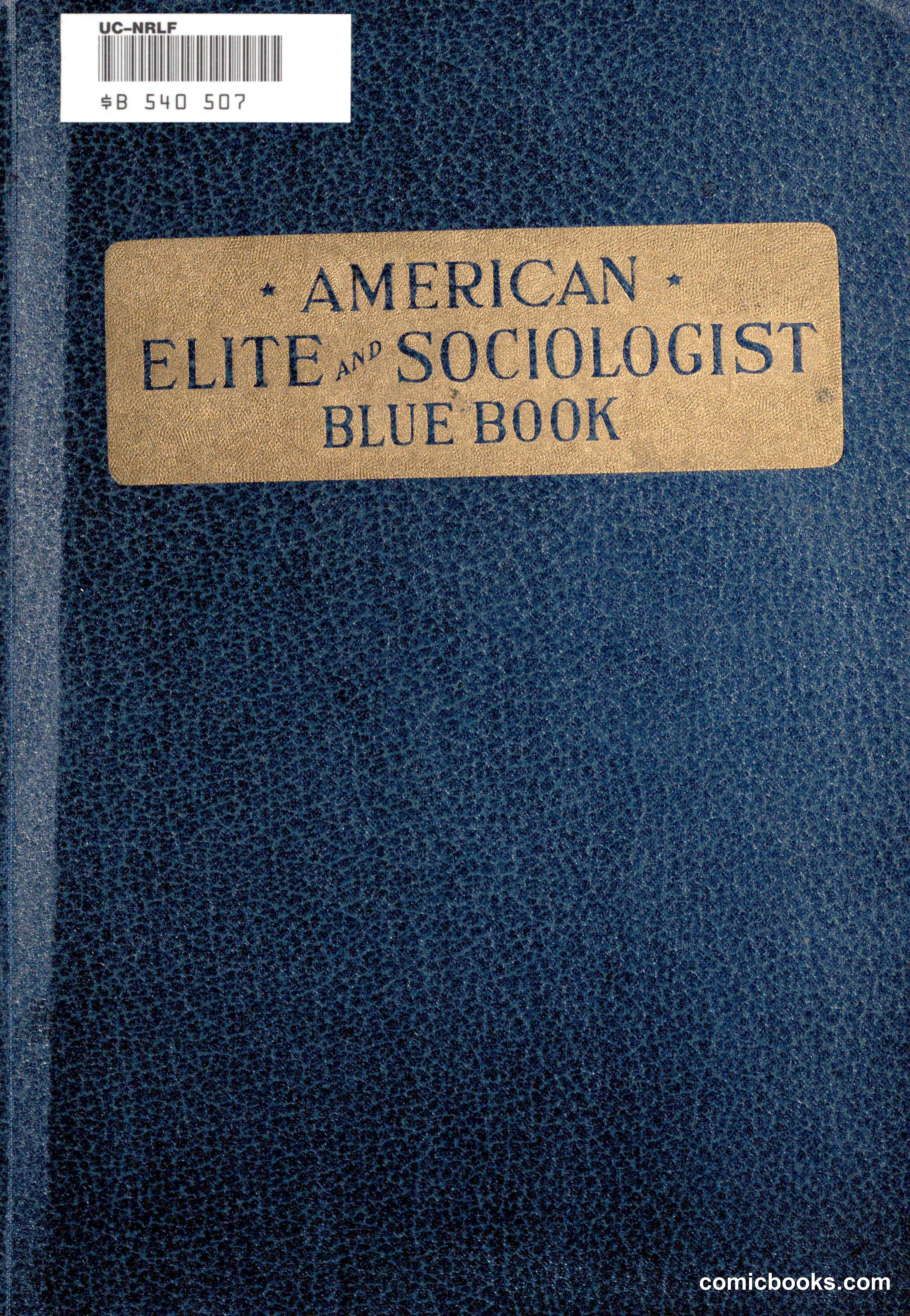 The American Elite and Sociologist Blue Book