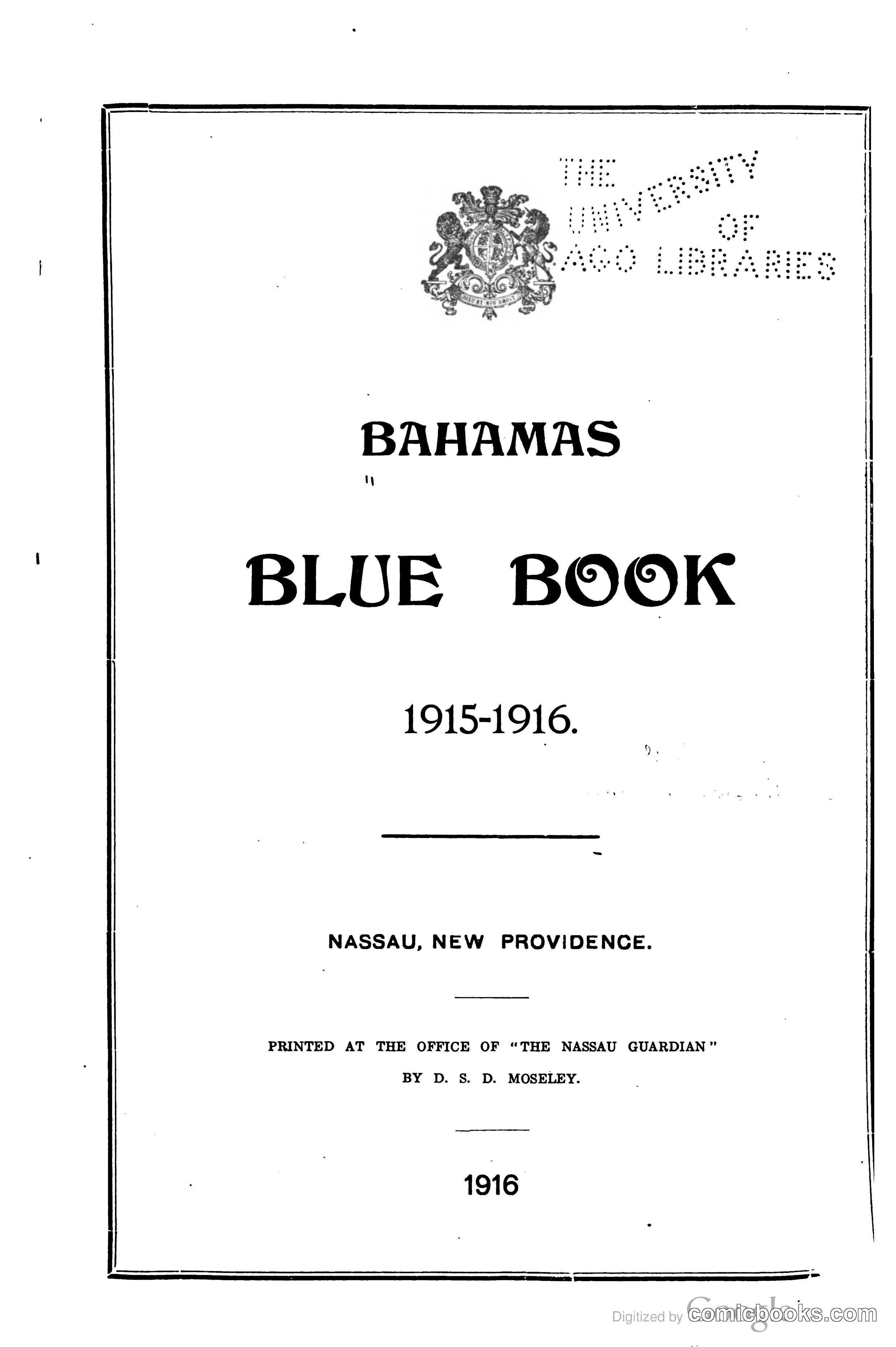 Bahamas Blue Book