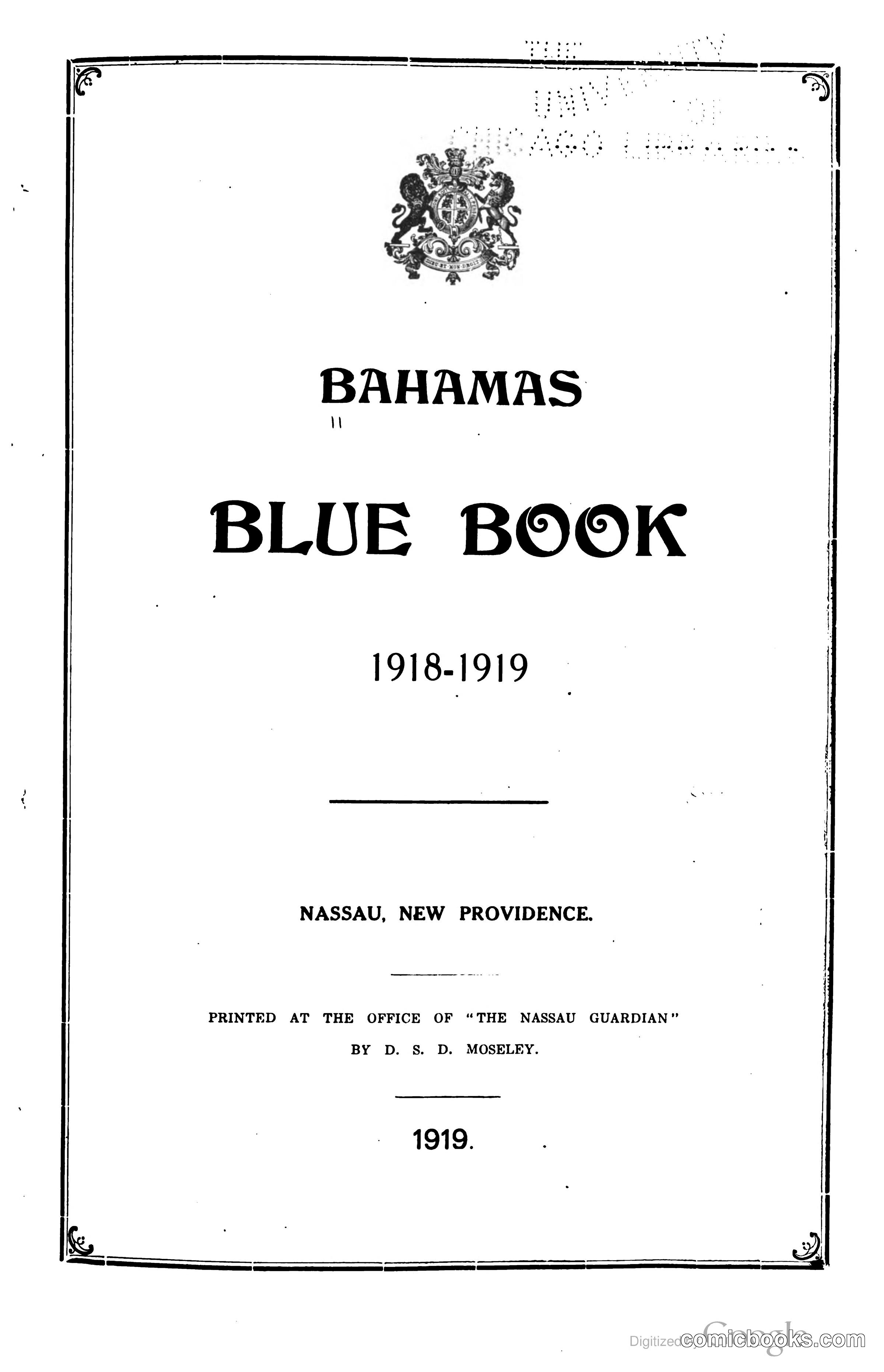 Bahamas Blue Book