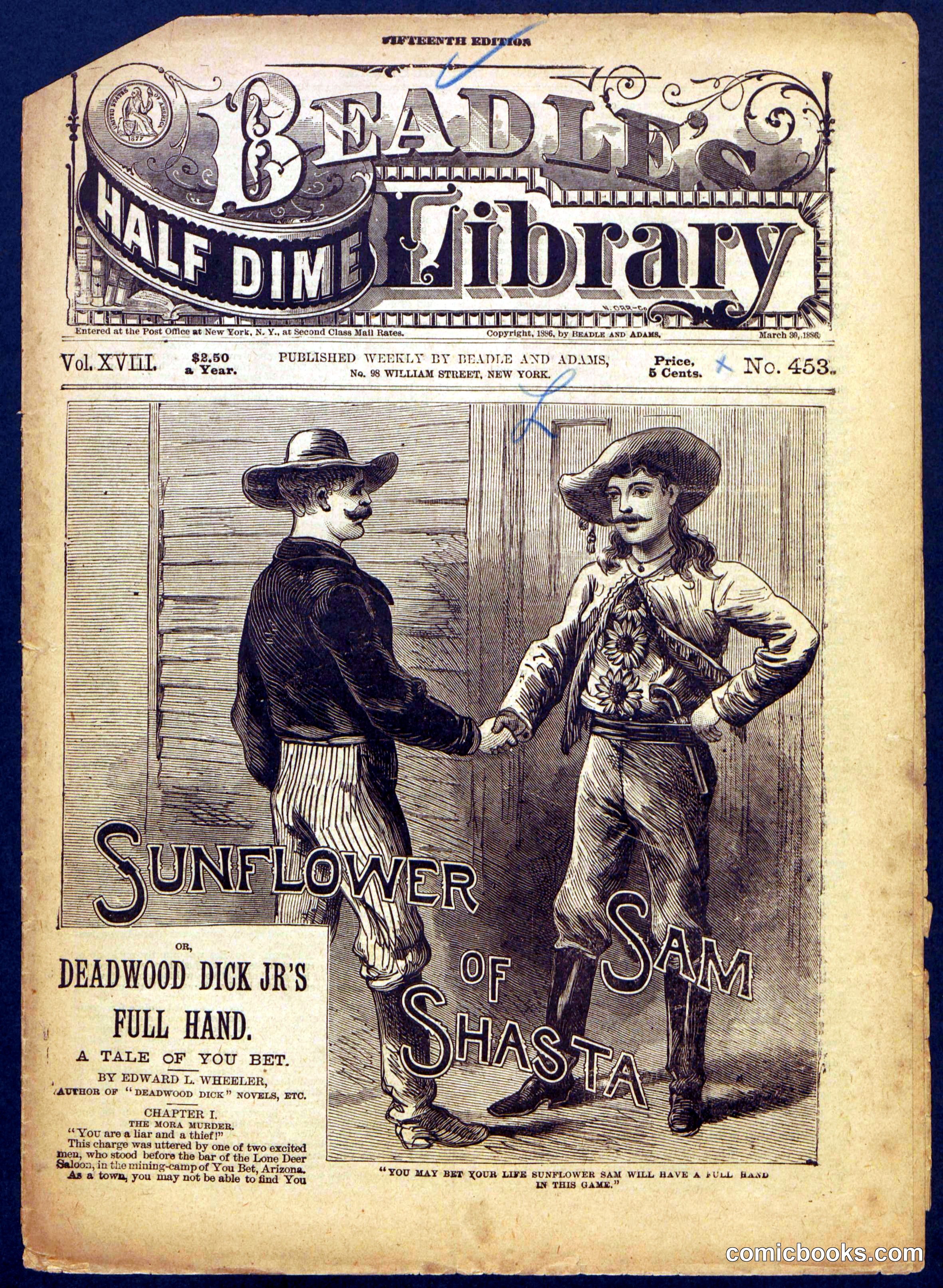 Beadle's Half Dime Library No. 453