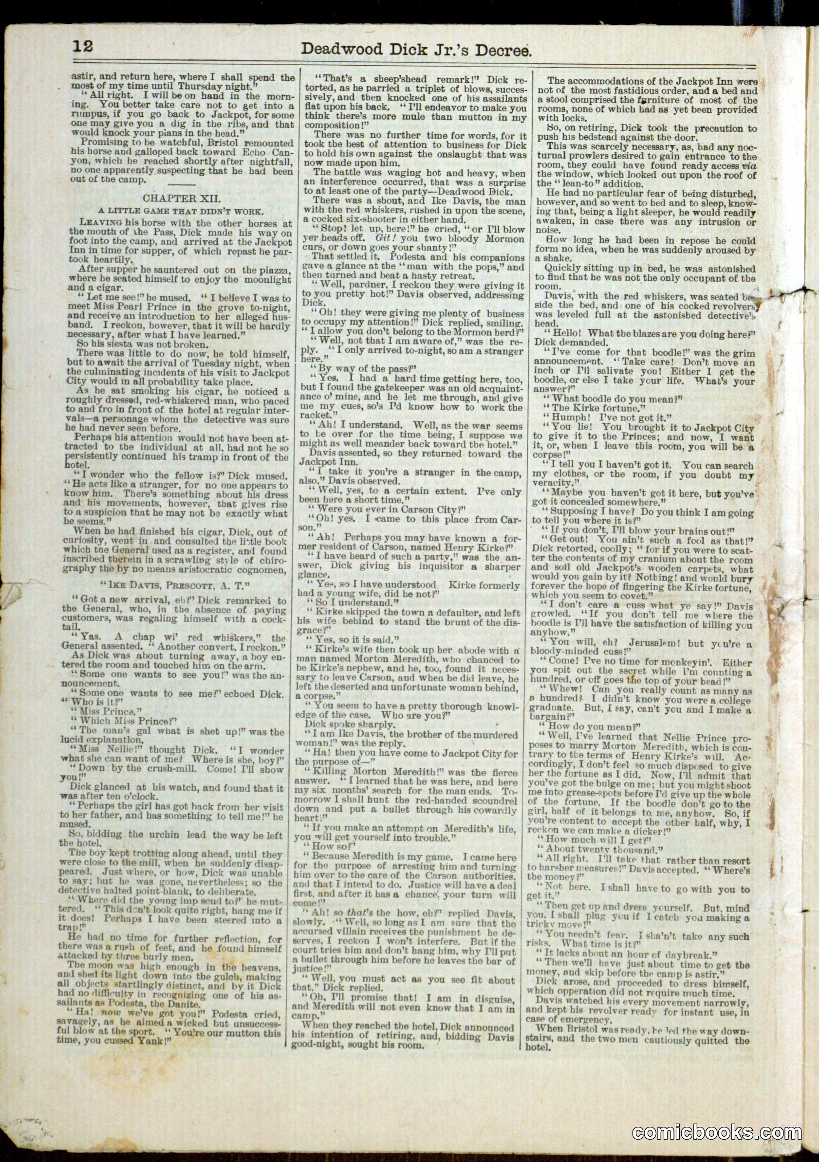 Beadle's Half Dime Library No. 590