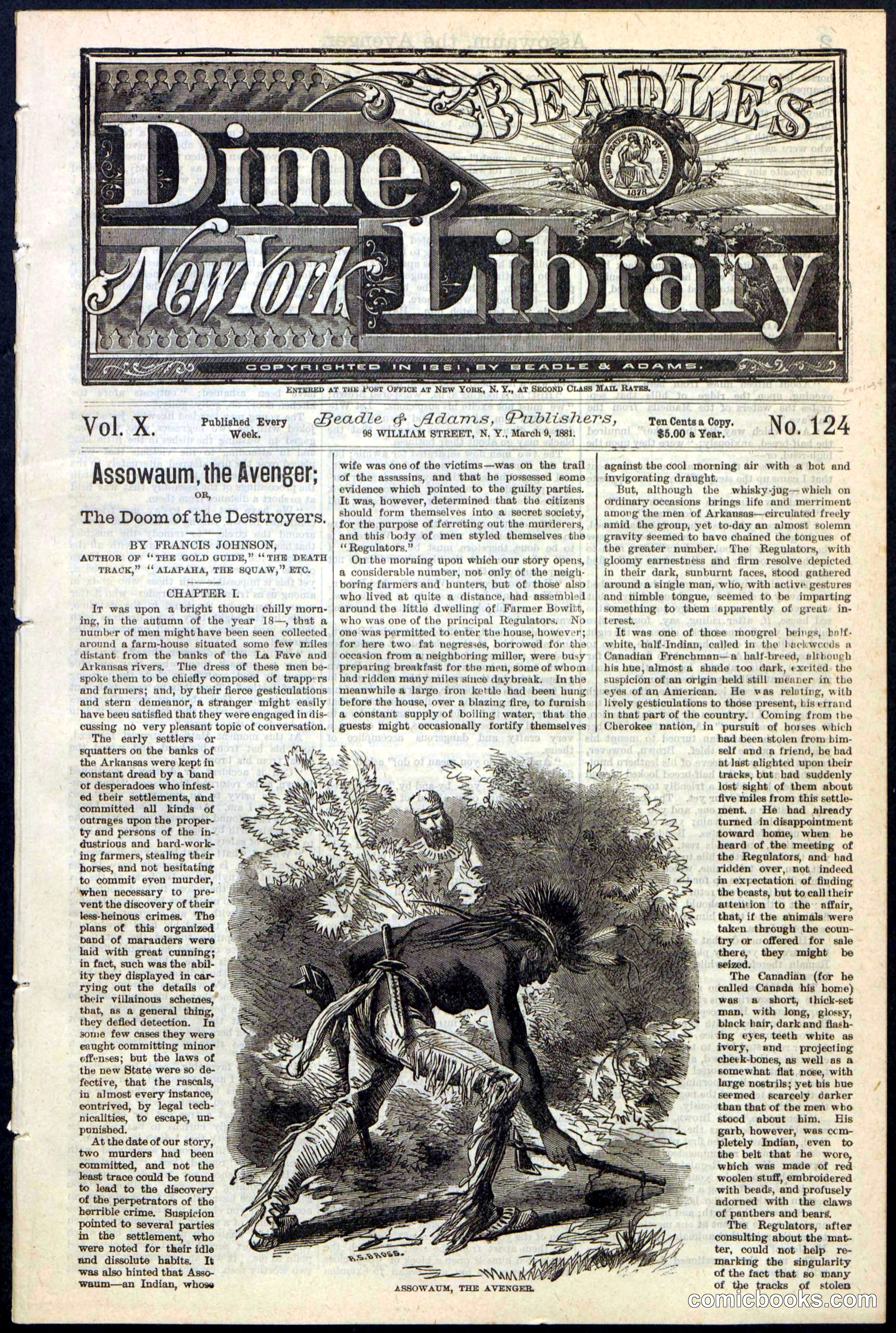 Beadle's New York Dime Library No. 124