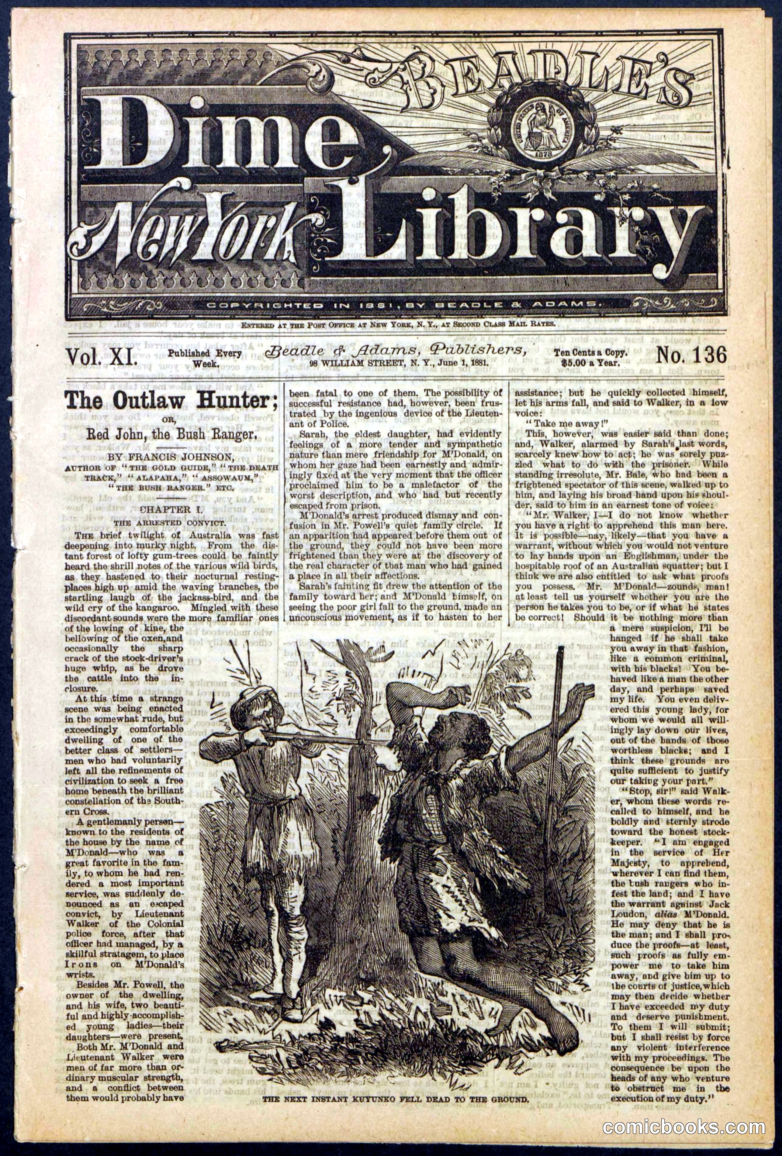 Beadle's New York Dime Library, No. 136
