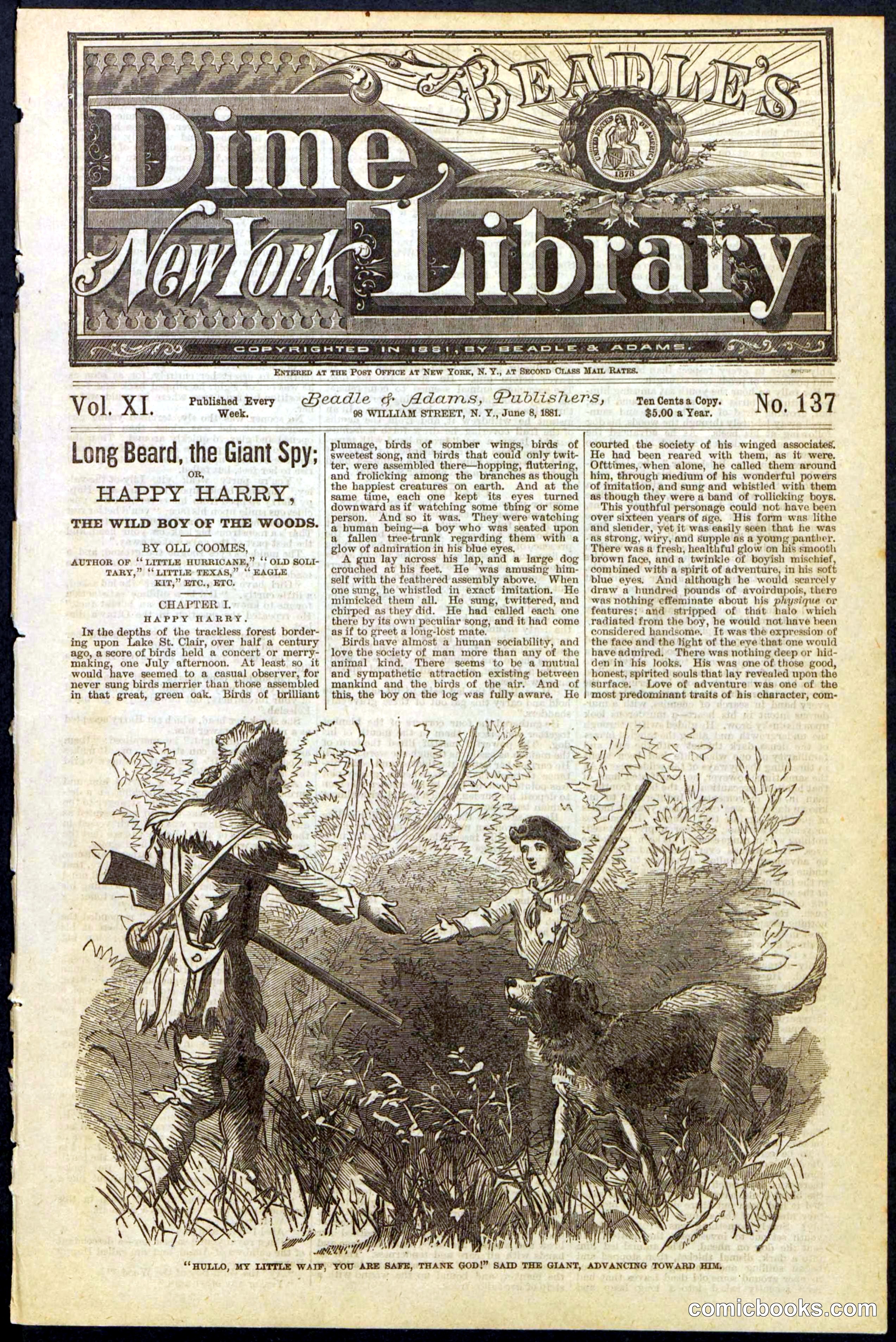 Beadle's New York Dime Library, No. 137