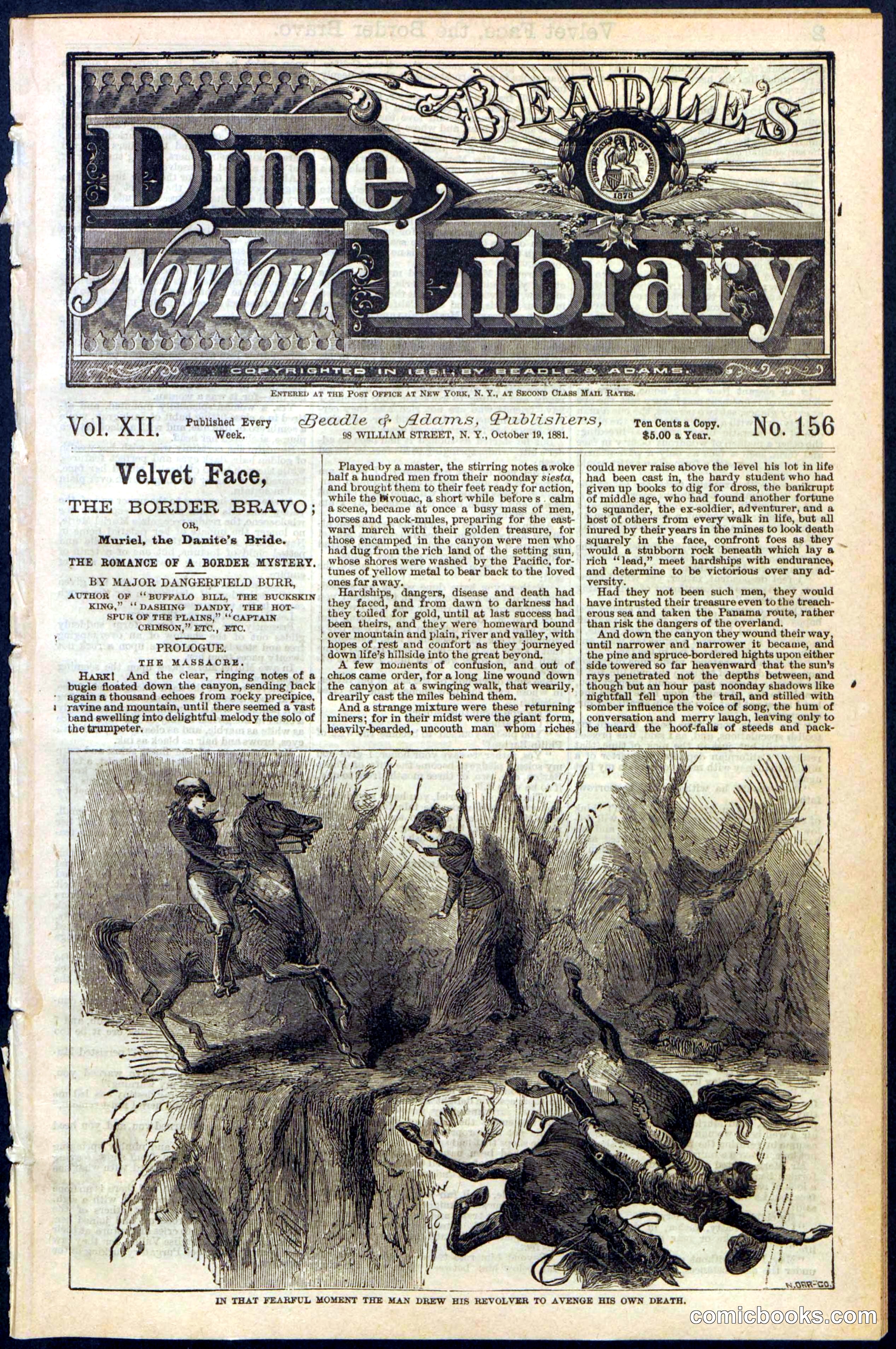 Beadle's New York Dime Library, No. 156