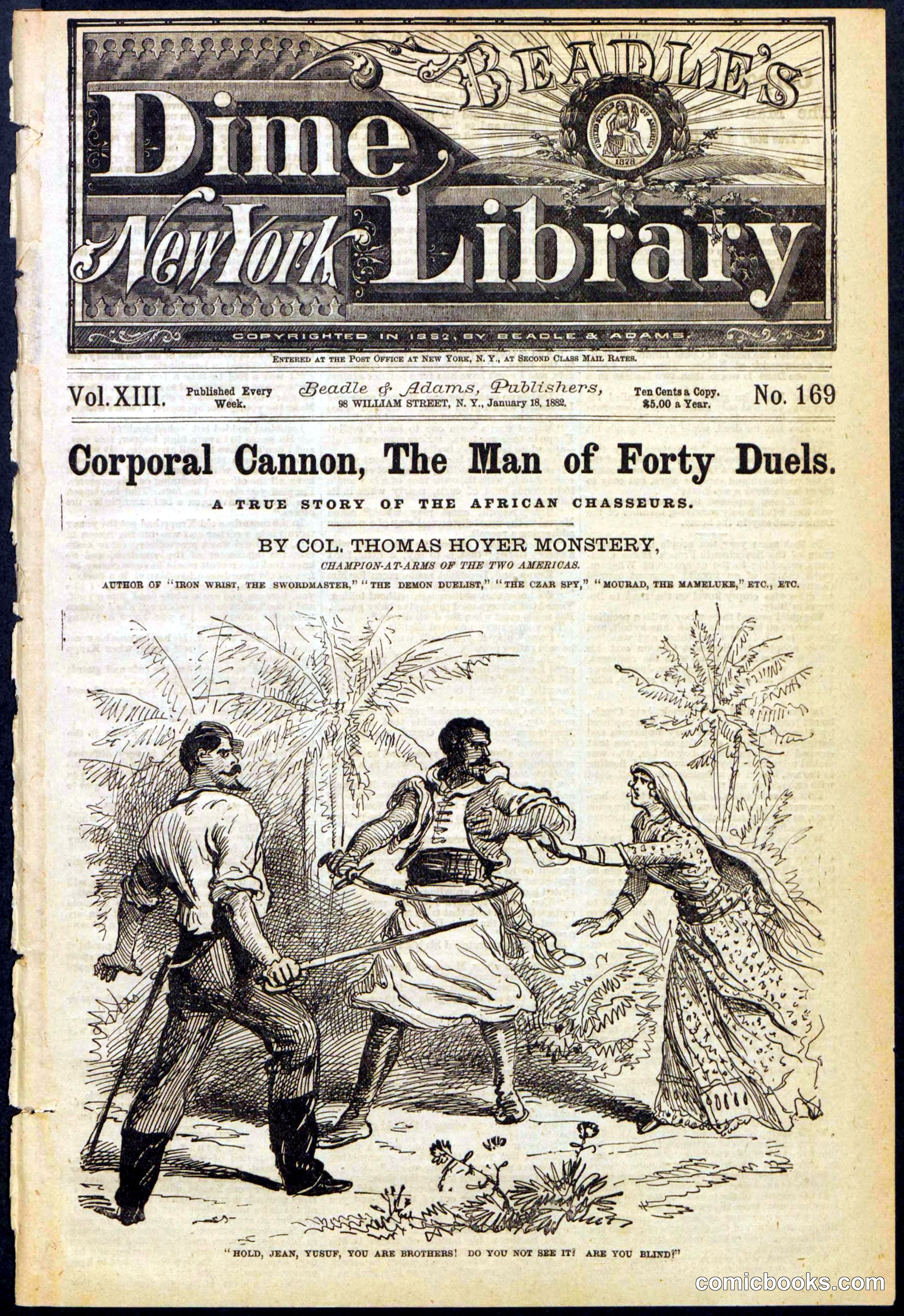 Beadle's New York Dime Library, No. 169