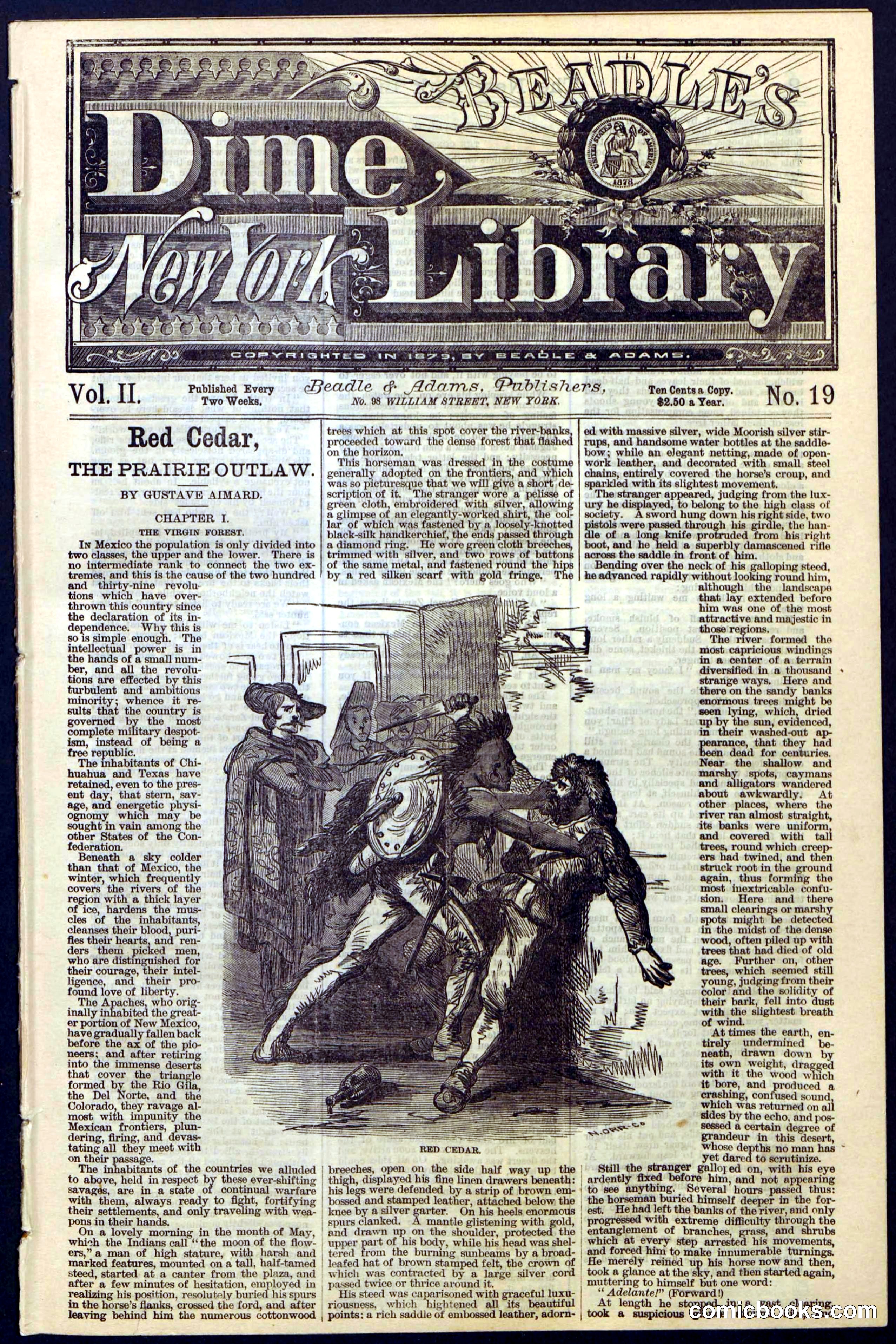 Beadle's New York Dime Library No. 19