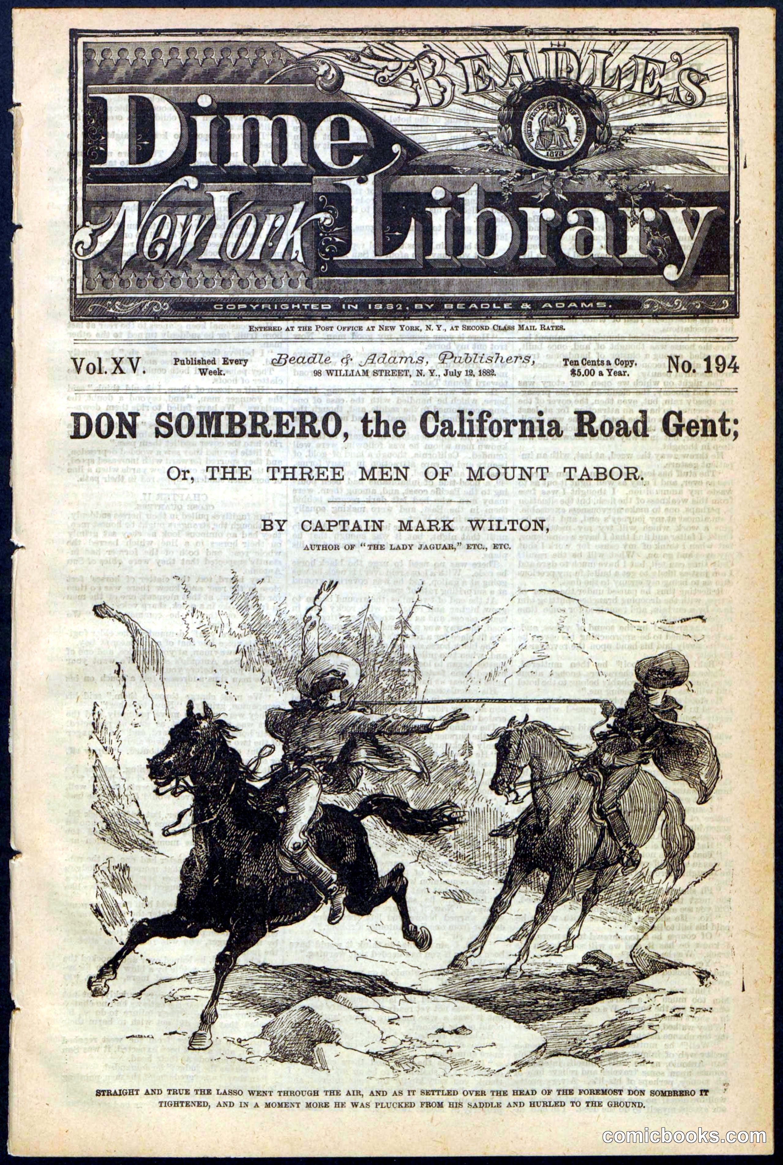 Beadle's New York Dime Library, No. 194