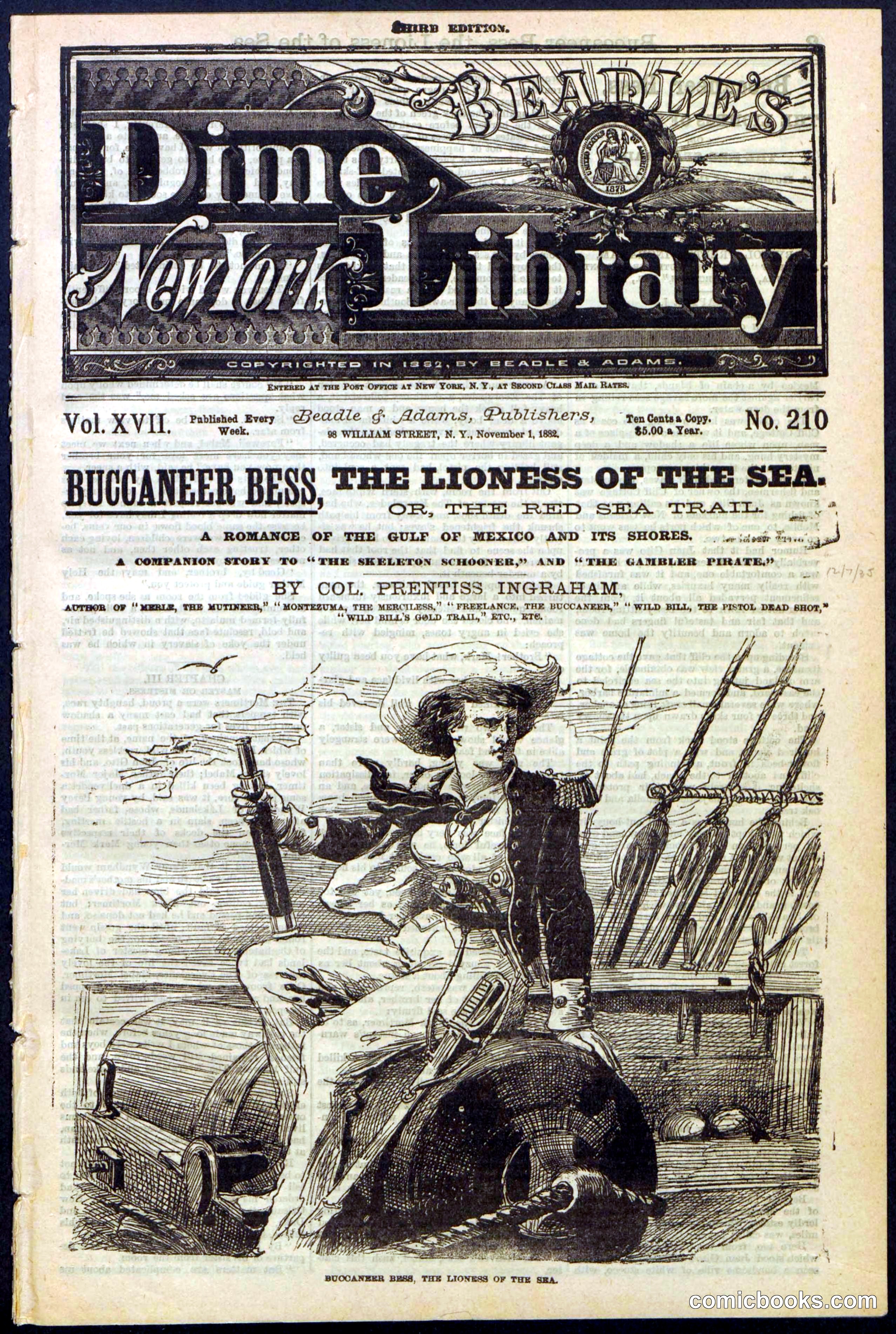 Beadle's New York Dime Library No. 210