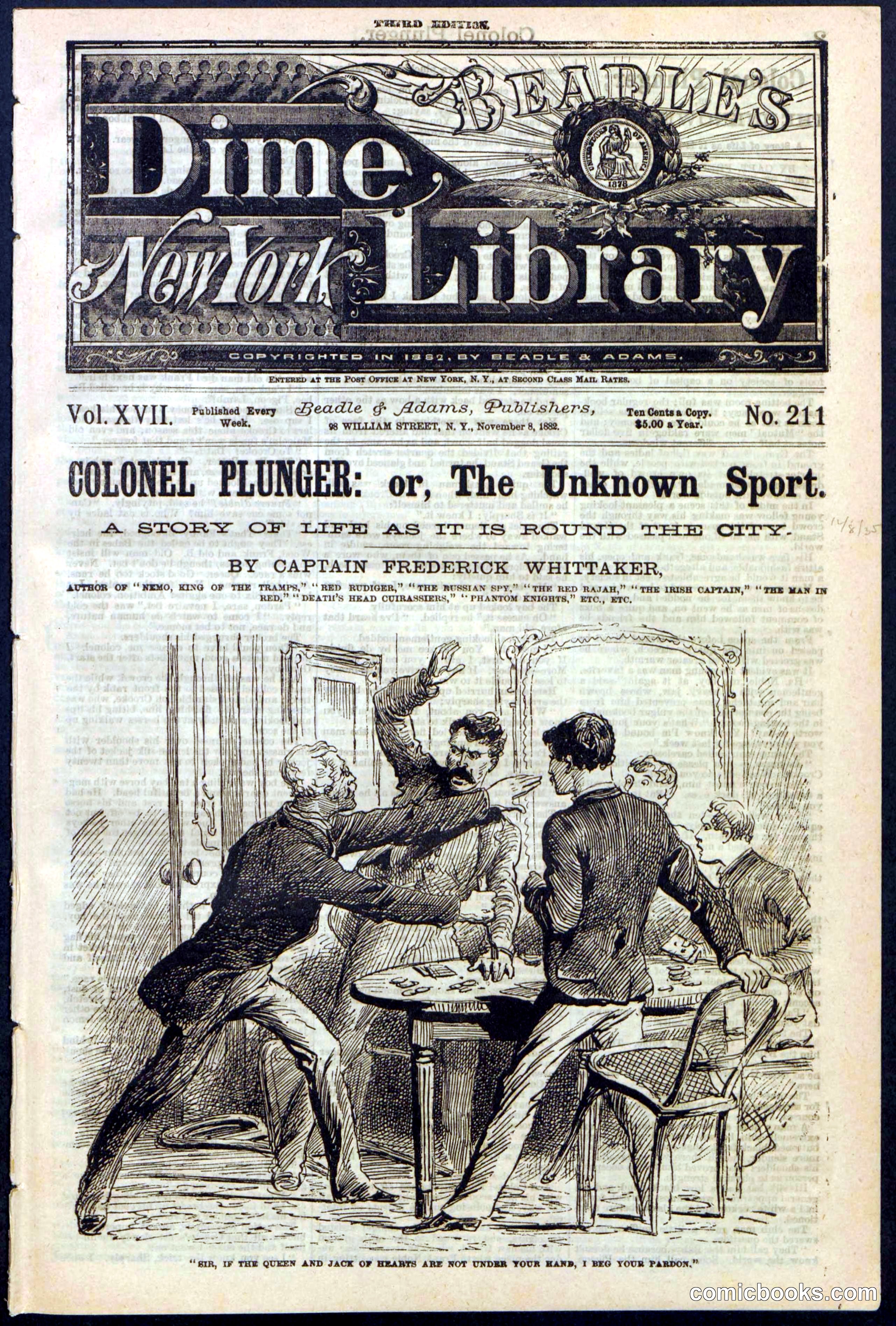 Beadle's Dime Library No. 211