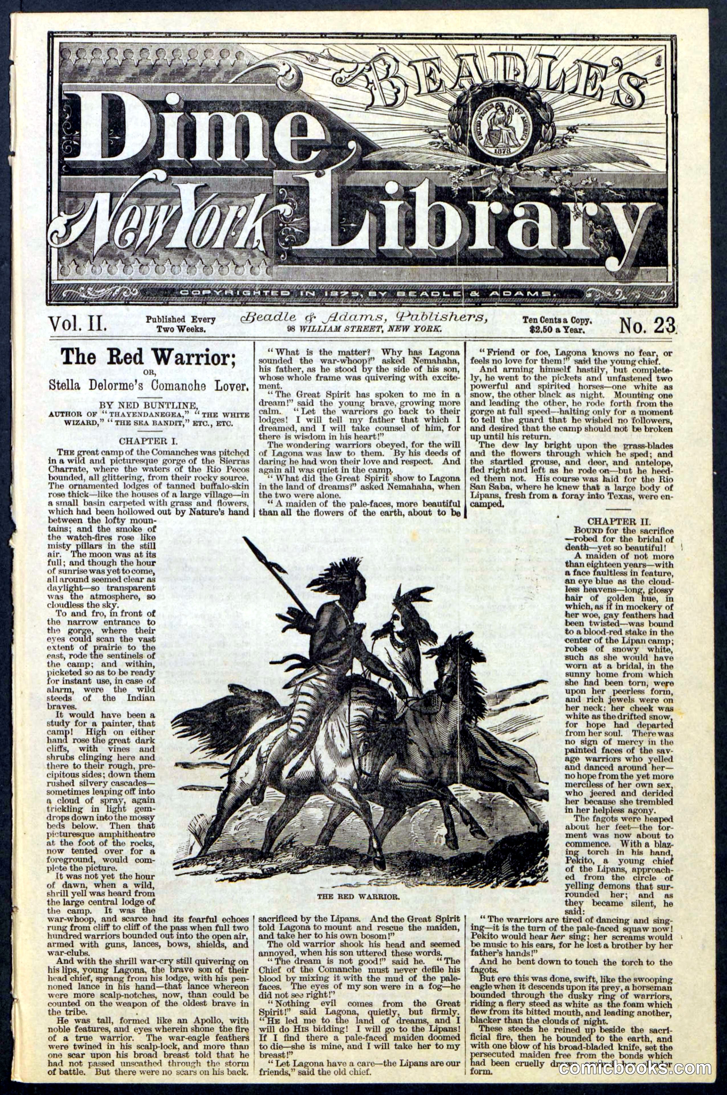 Beadle's New York Dime Library, No. 23