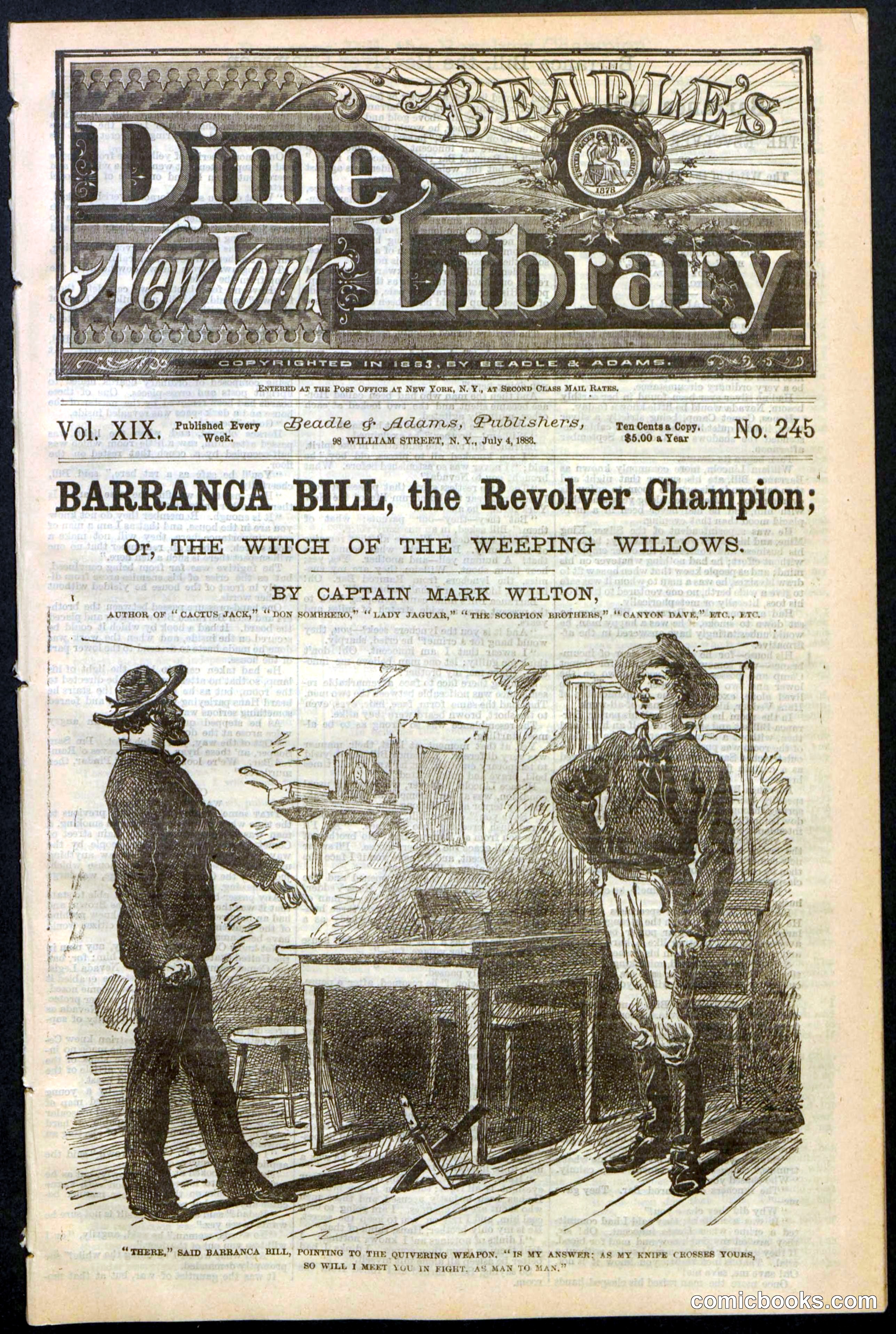 Beadle's New York Dime Library No. 245
