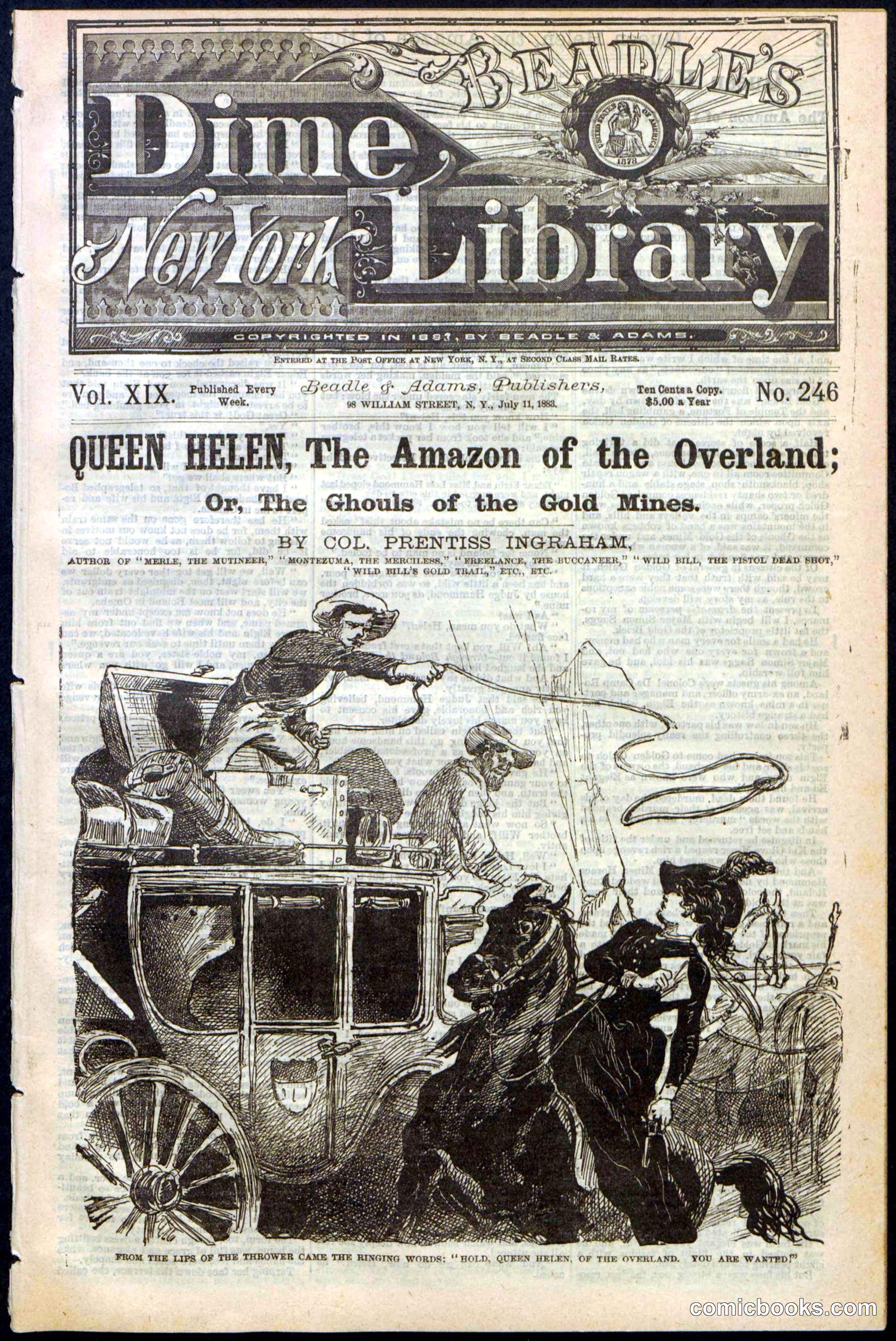 Queen Helen, The Amazon of the Overland; or, The Ghouls of the Gold Mines