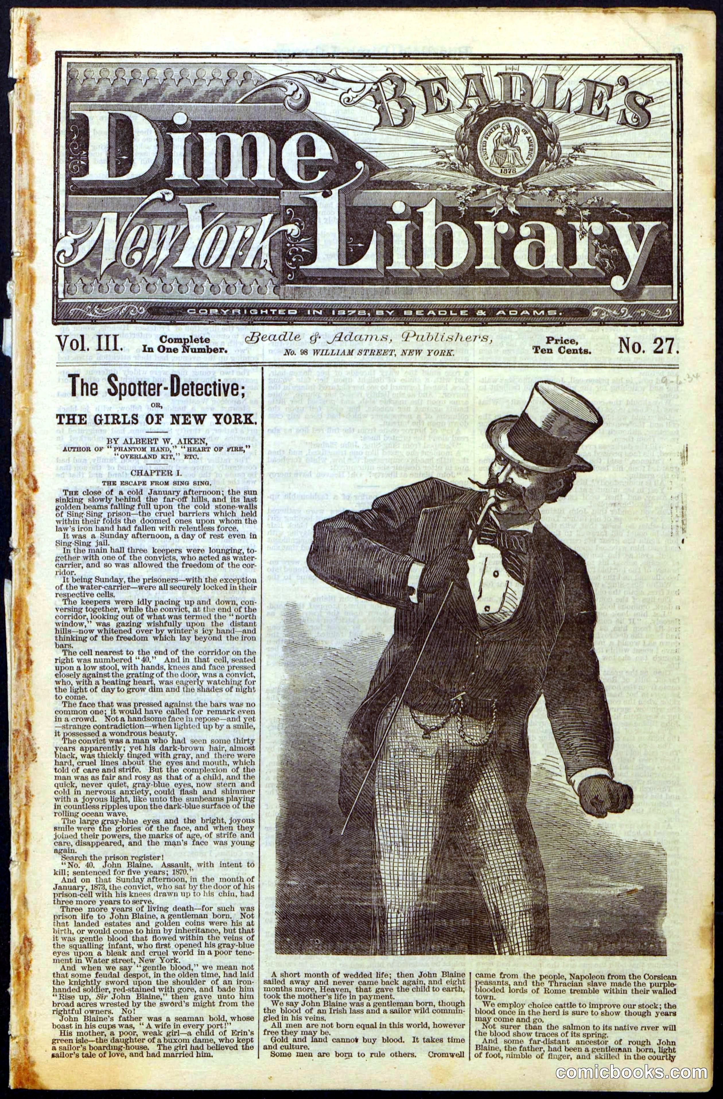 Beadle's Dime Library No. 27