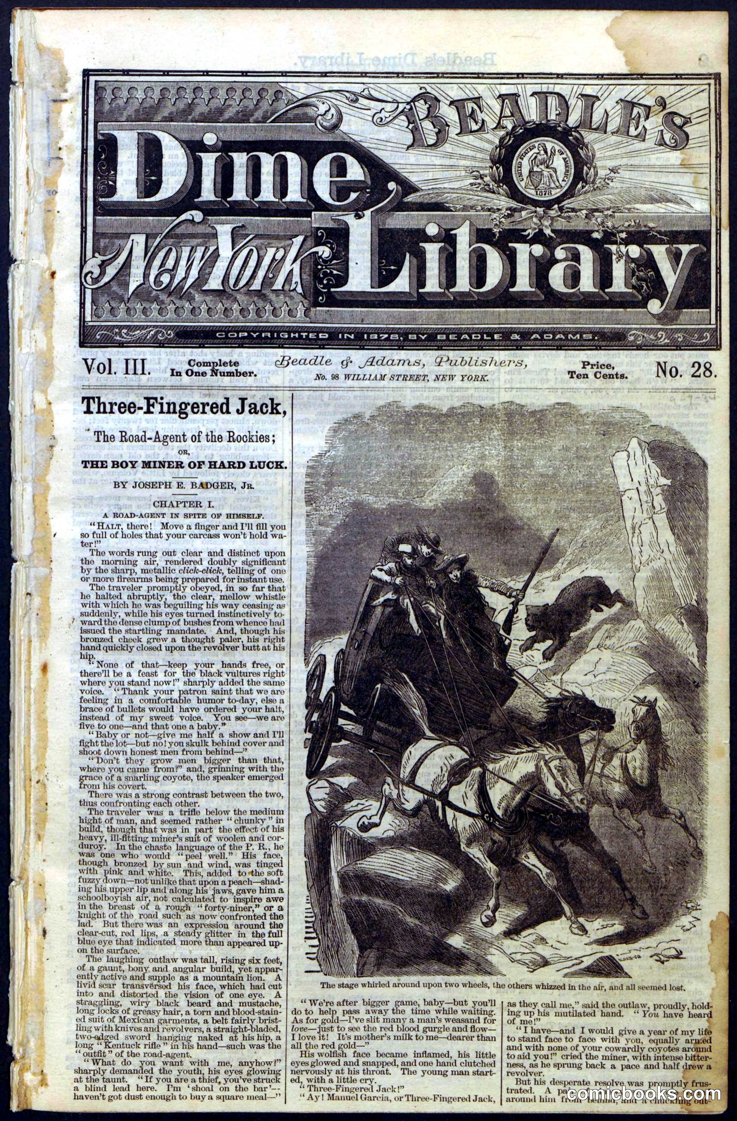 Beadle's New York Dime Library No. 28