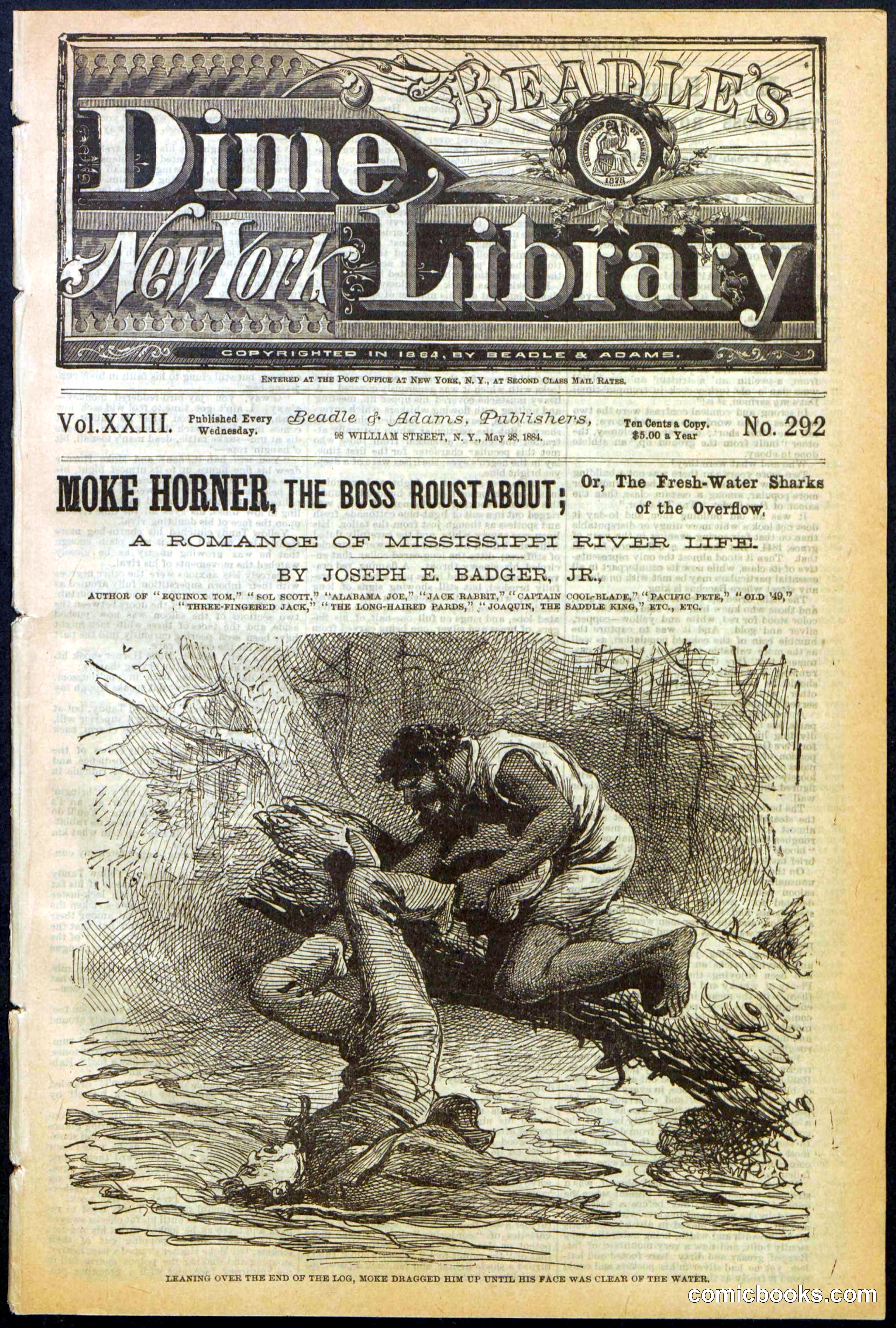 Beadle's New York Dime Library, No. 292
