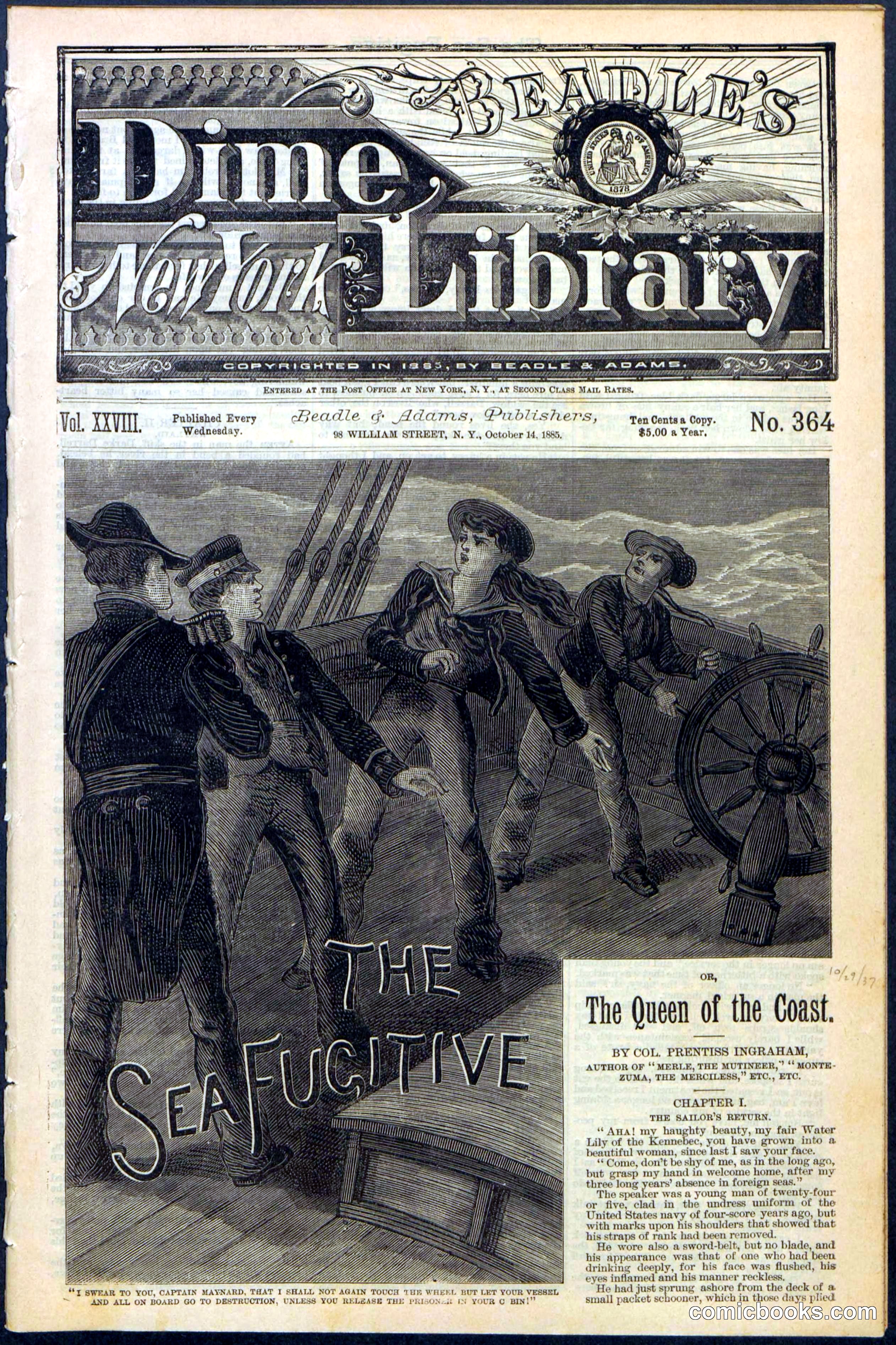 Beadle's Dime Library No. 364
