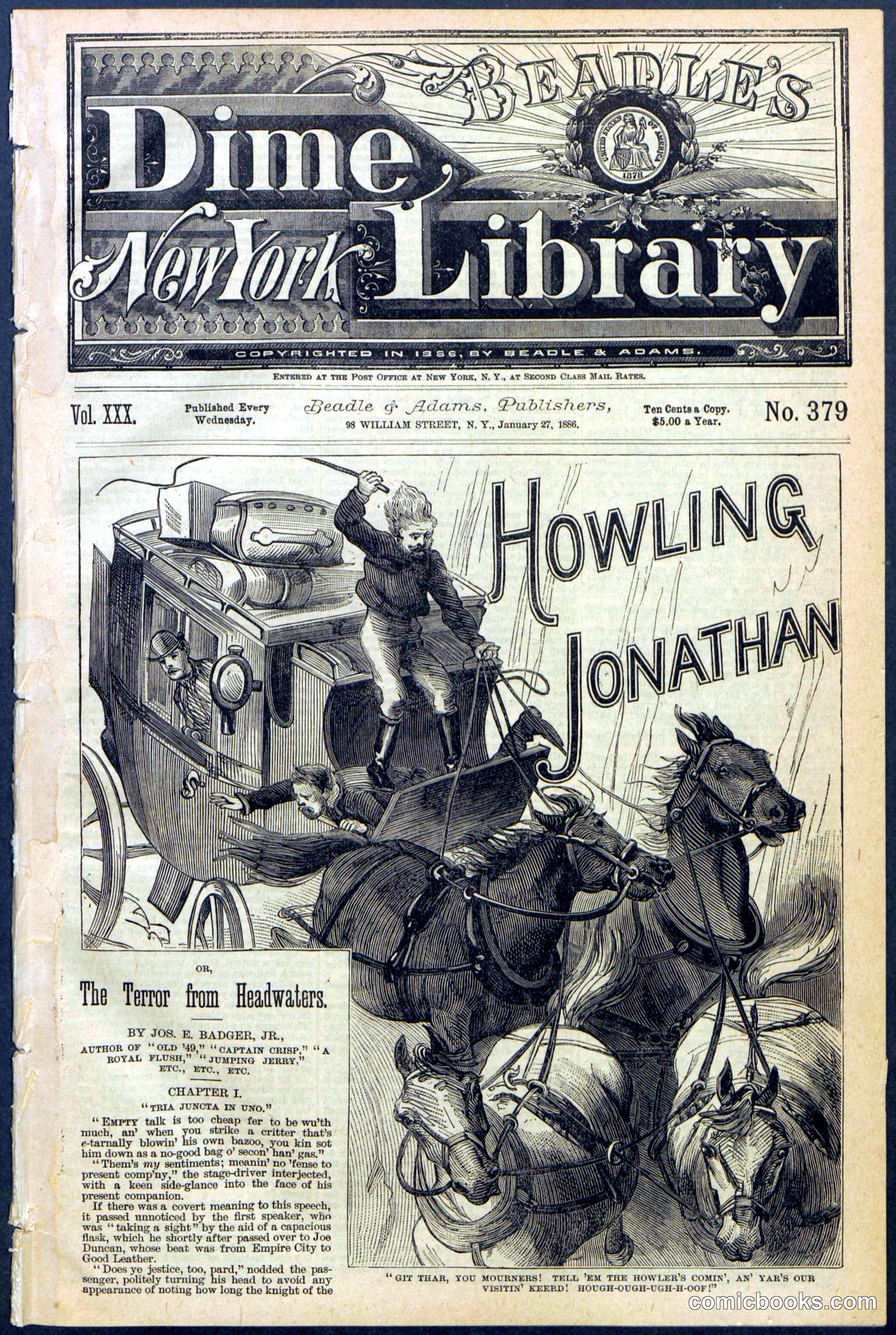 Beadle's New York Dime Library No. 379