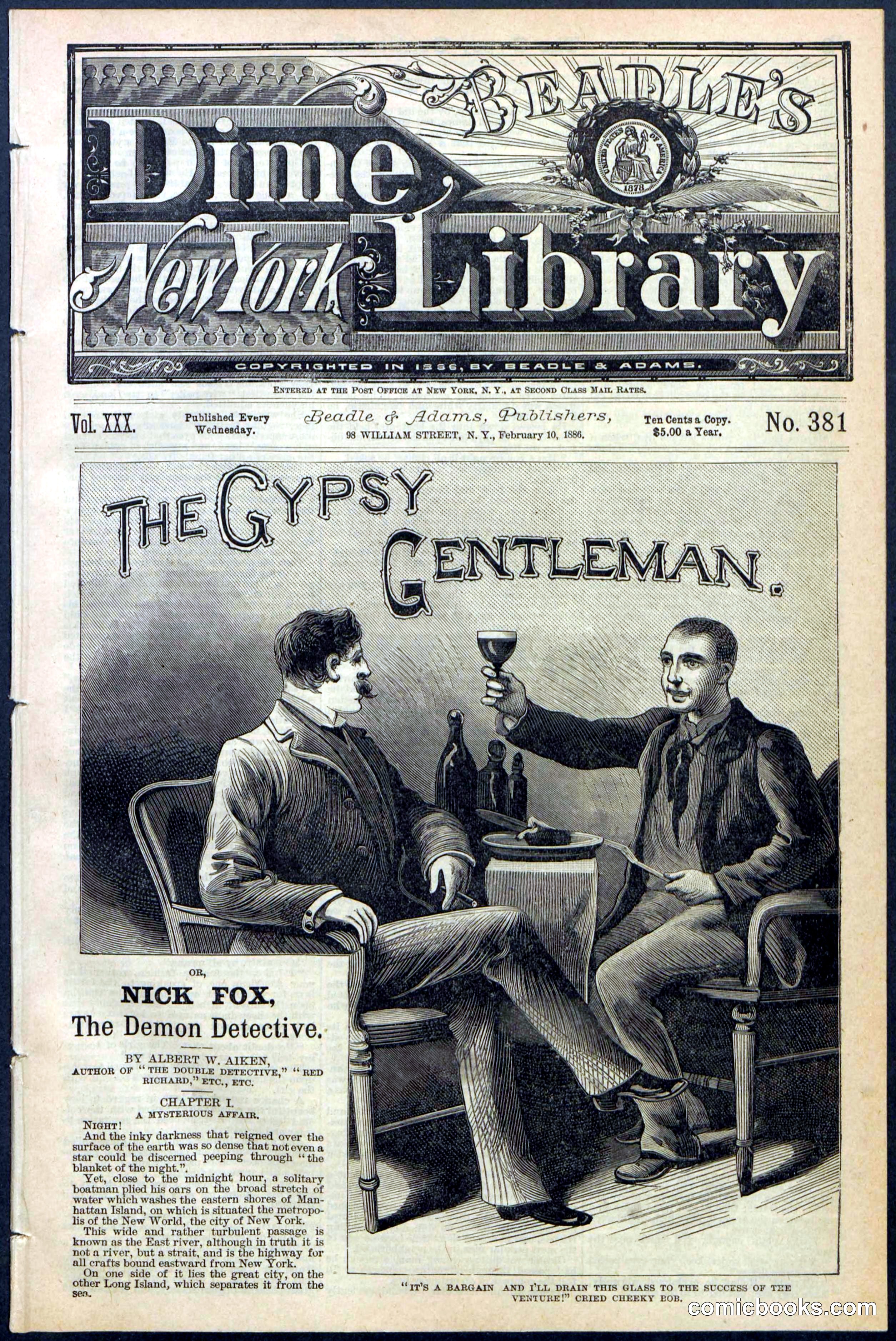 The Gypsy Gentleman (Beadle's New York Dime Library, No. 381)
