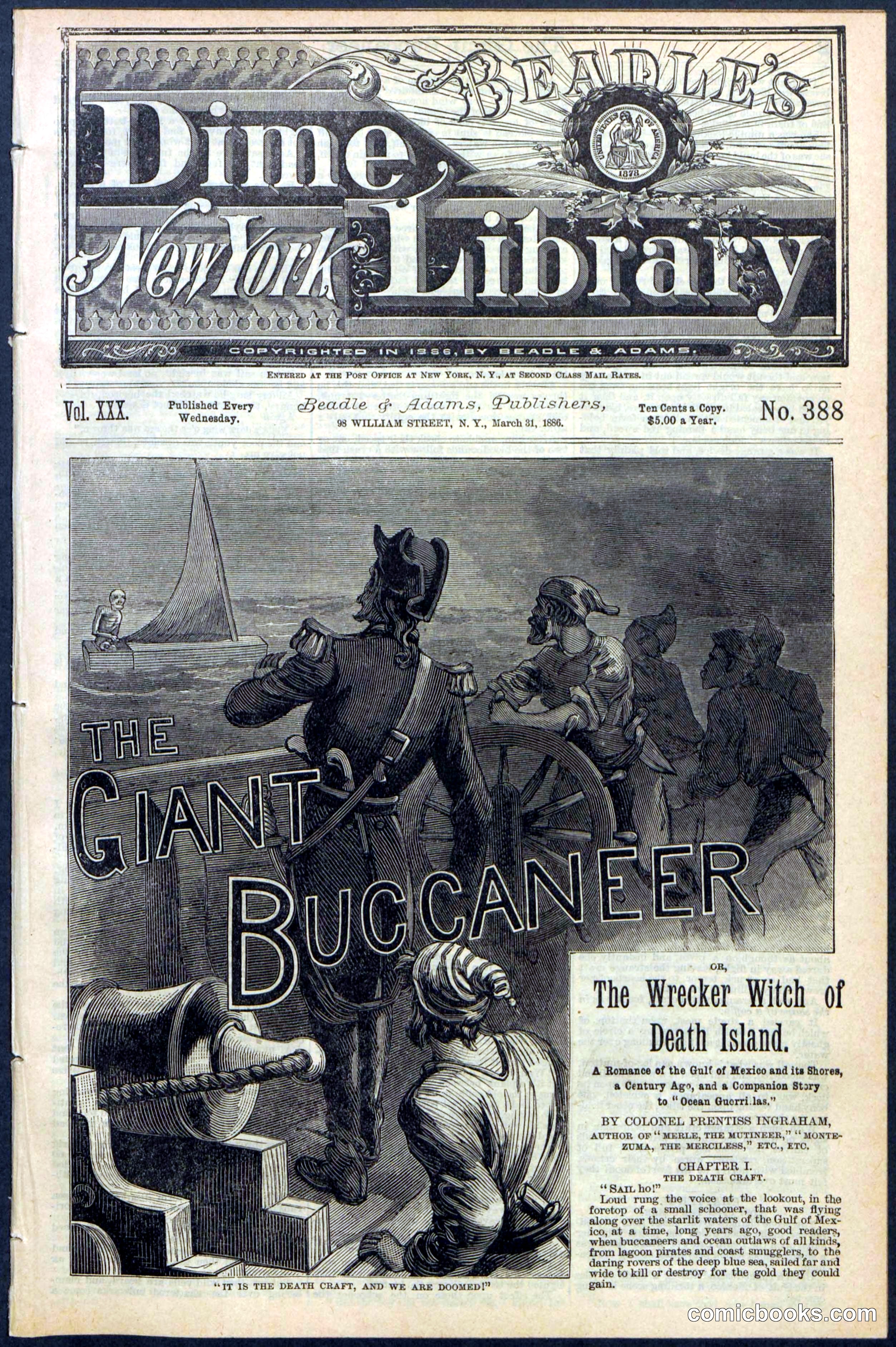 Beadle's Dime Library No. 388: The Giant Buccaneer