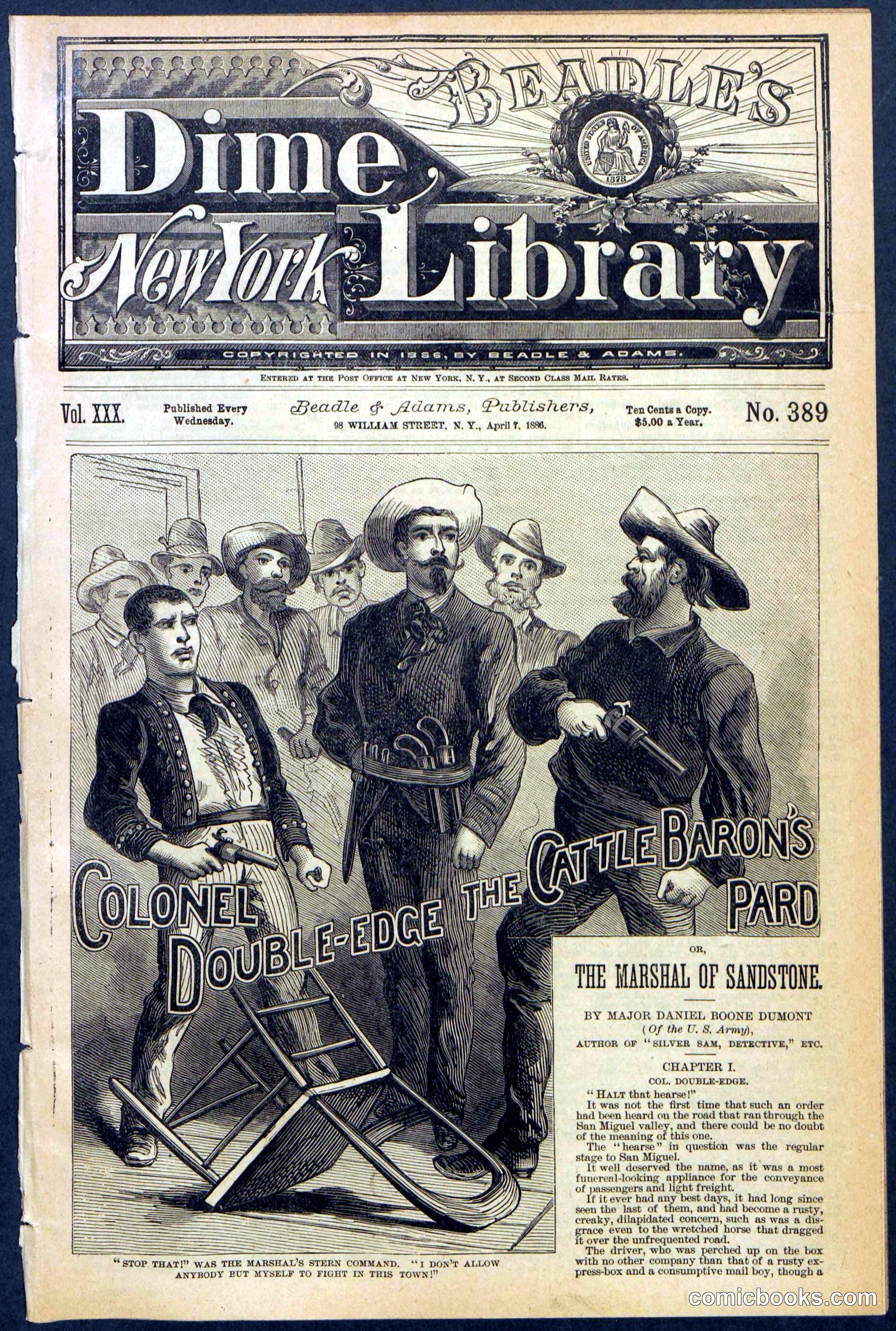 Beadle's New York Dime Library No. 389