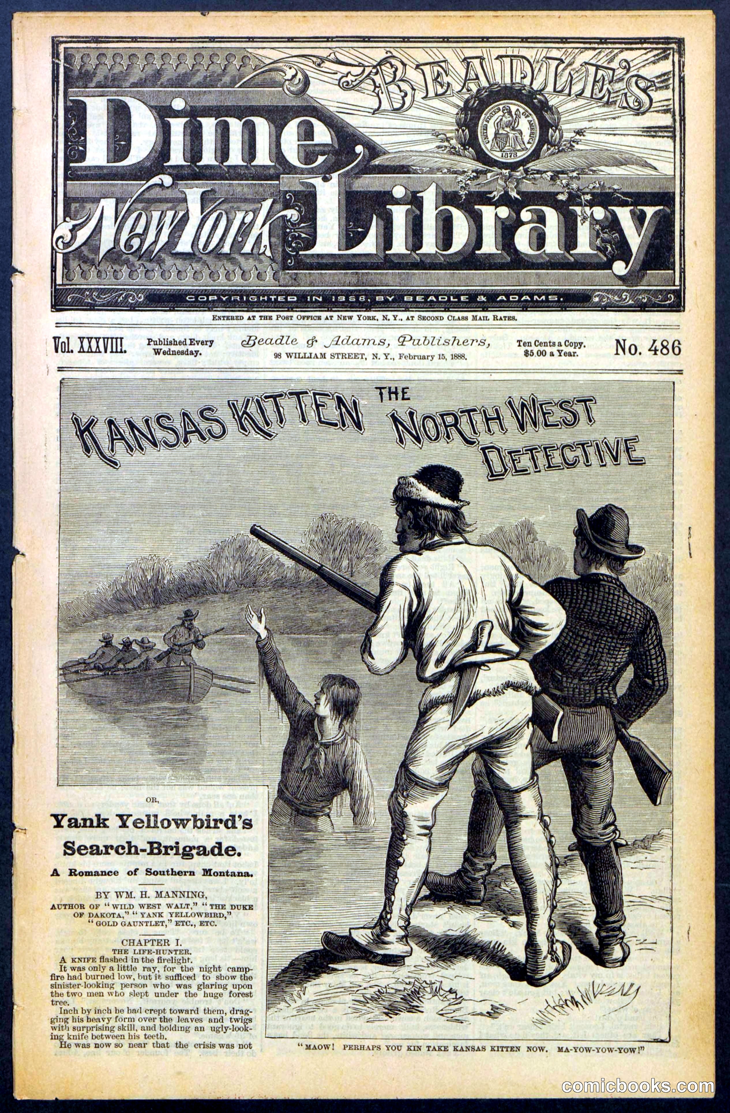 Beadle's New York Dime Library, No. 486