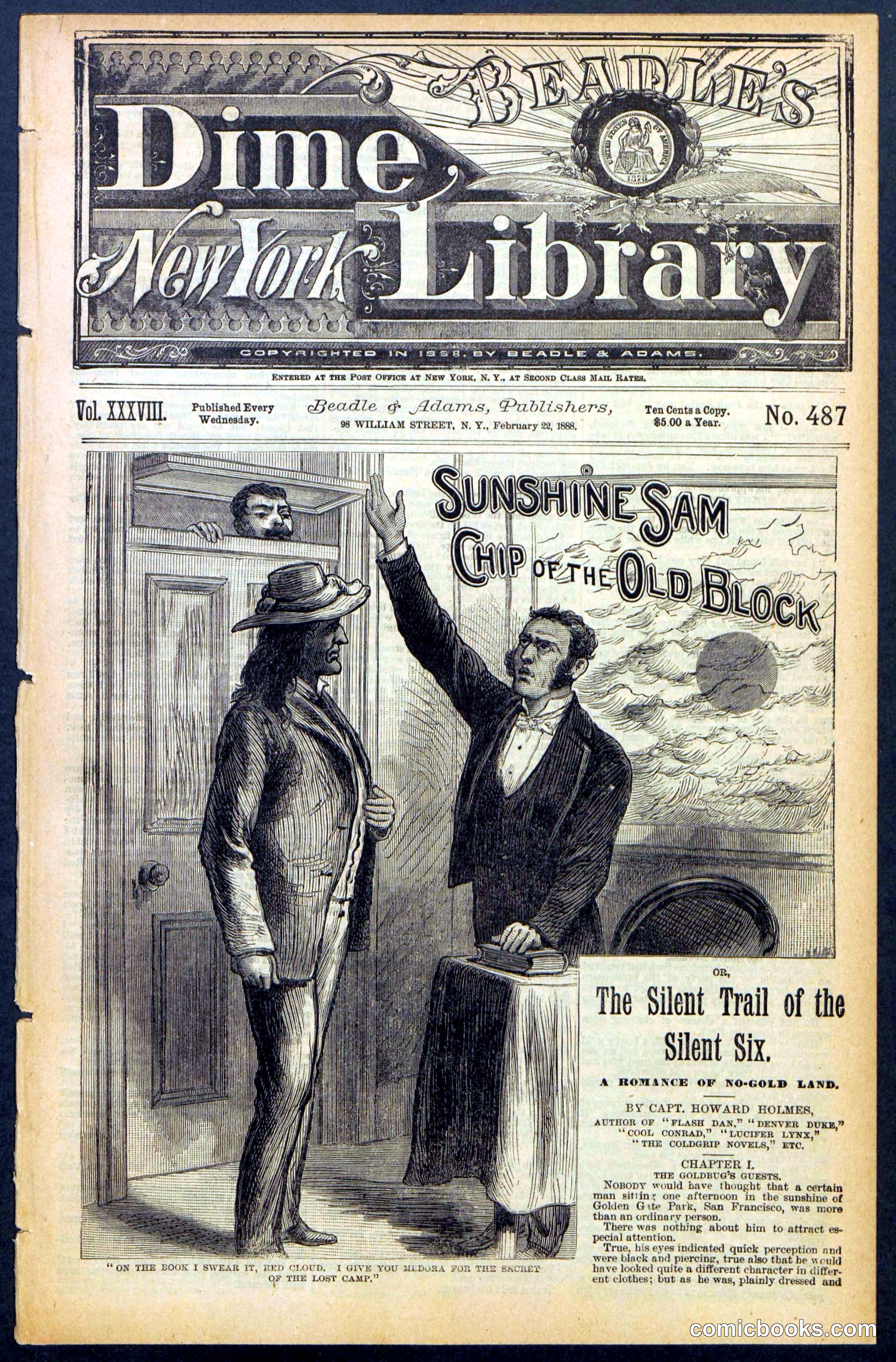 Beadle's New York Dime Library No. 487