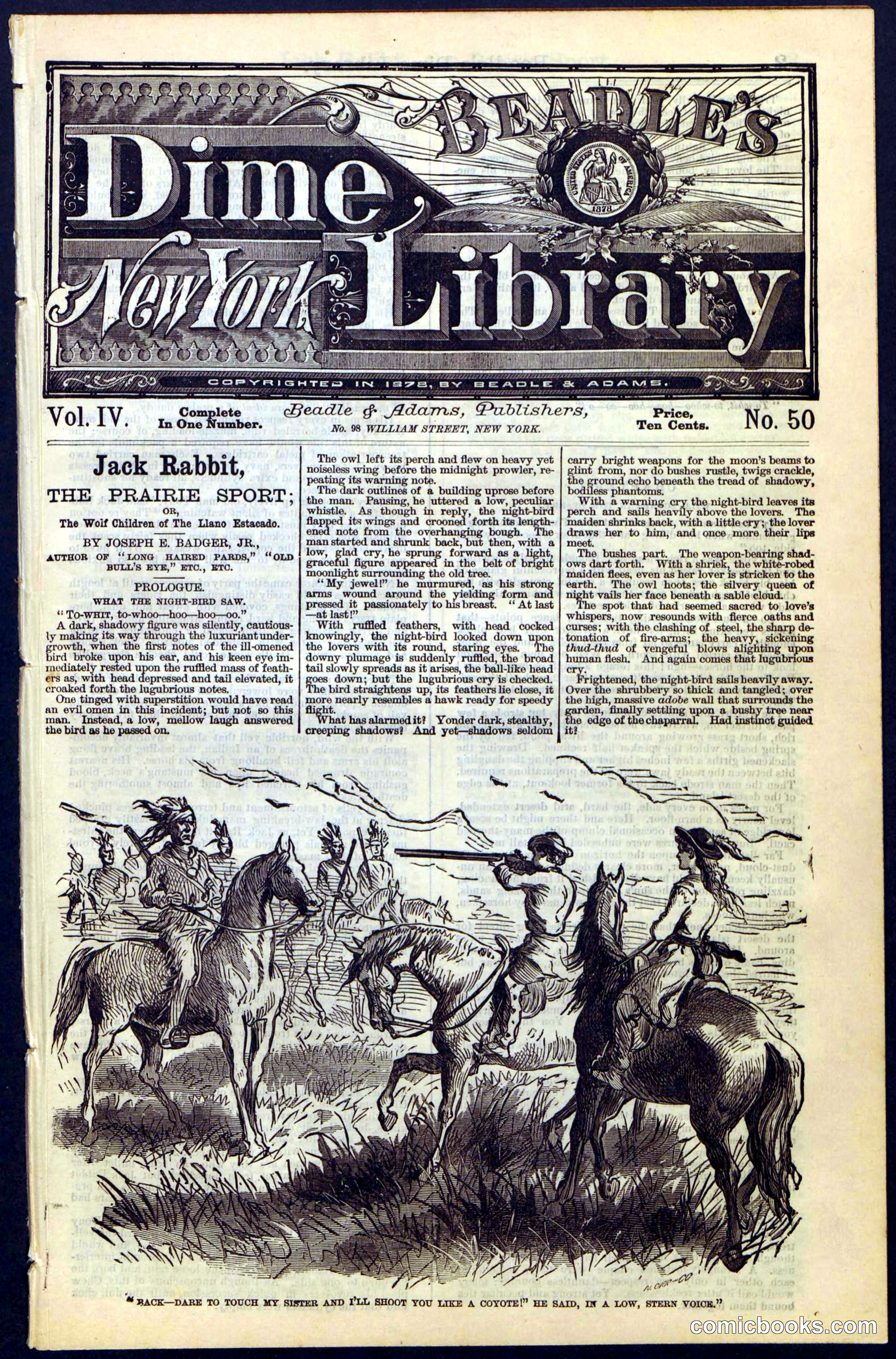 Beadle's New York Dime Library, No. 50
