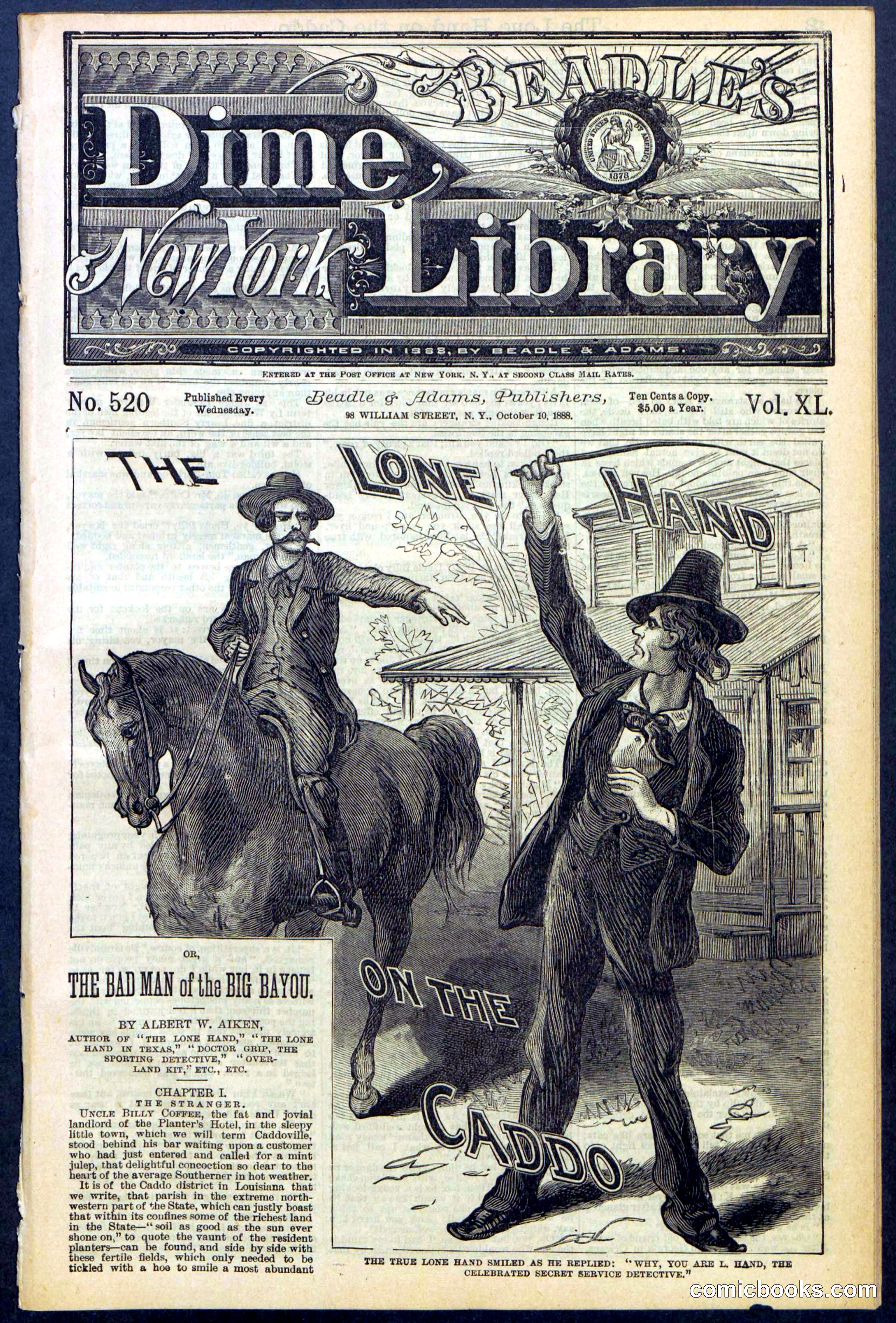 Beadle's New York Dime Library No. 520