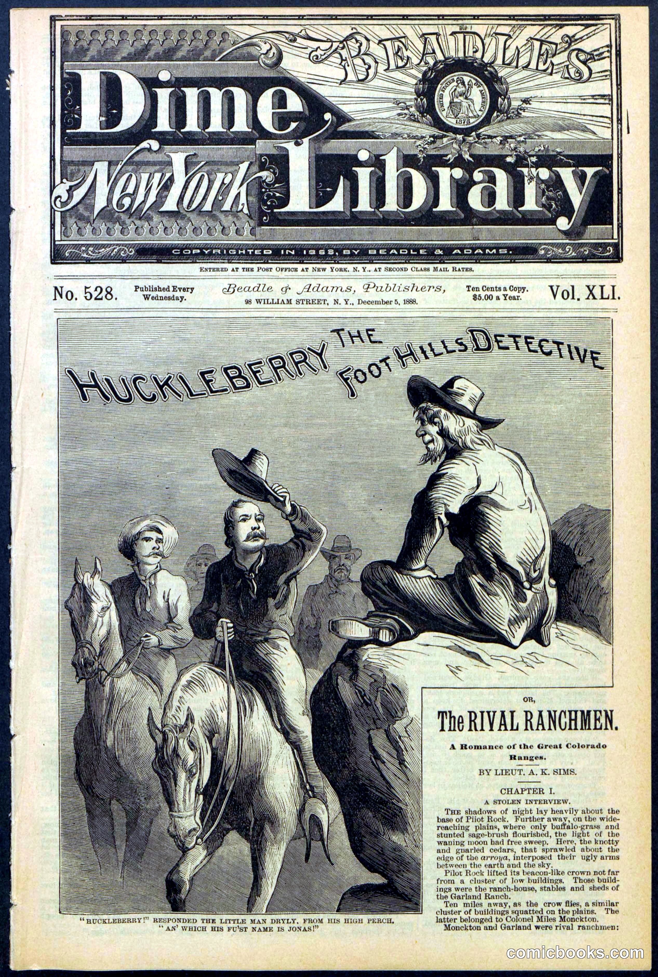 Beadle's New York Dime Library No. 528