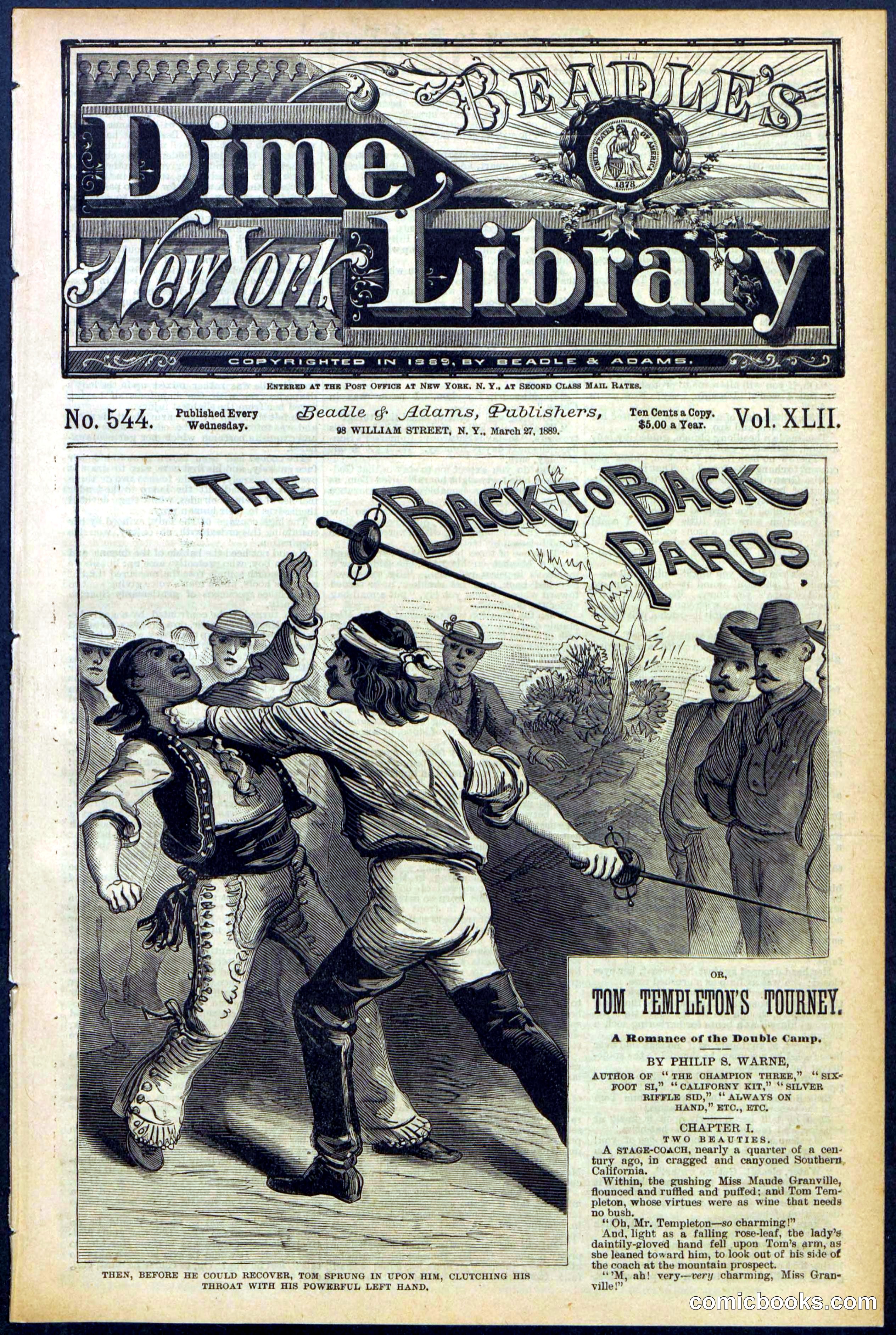 Beadle's New York Dime Library No. 544