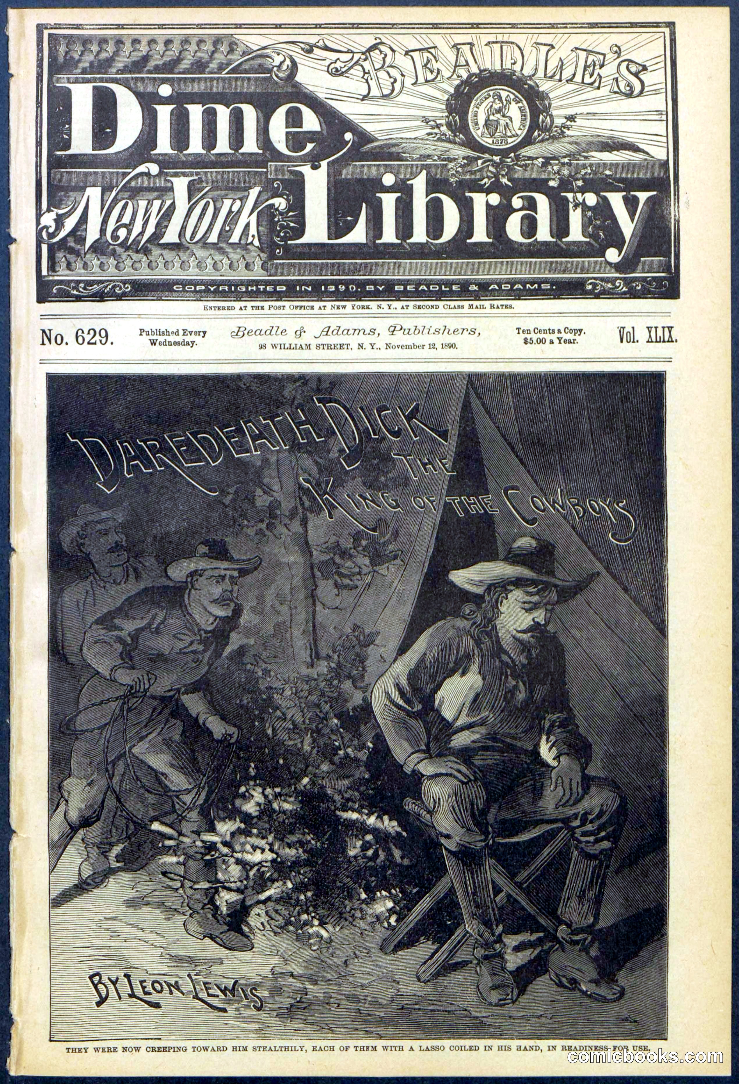 Beadle's Dime Library No. 629: Daredevil Dick, King of the Cowboys