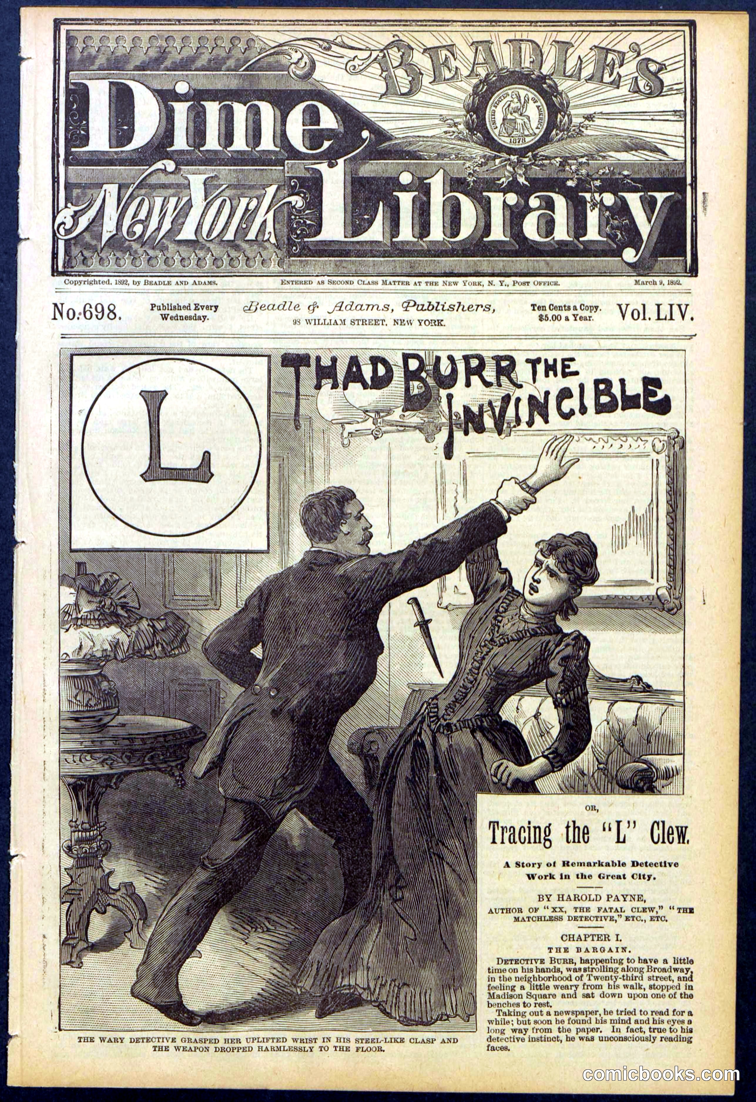 Beadle's Dime Library No. 698