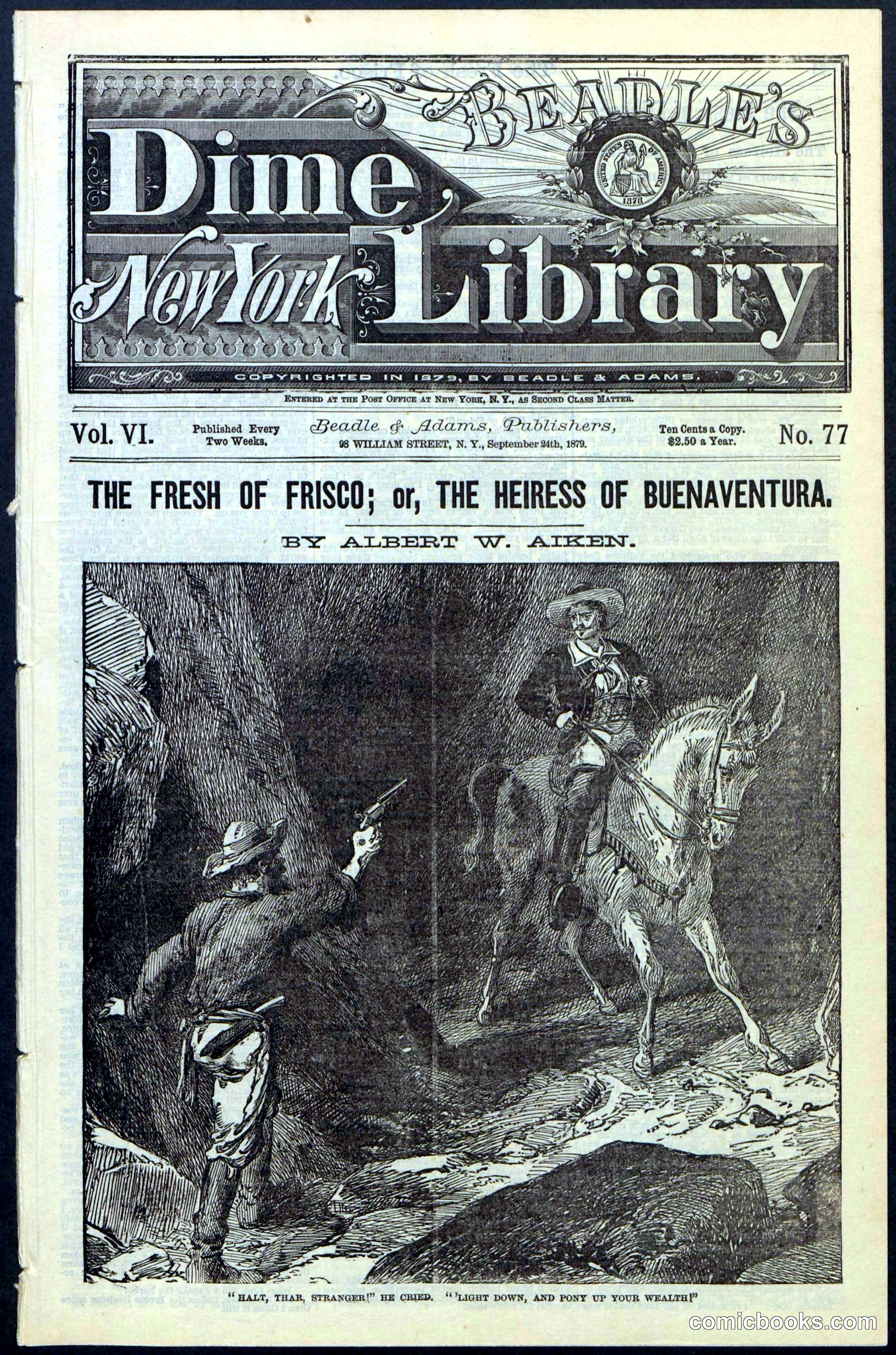 Beadle's New York Dime Library, No. 77