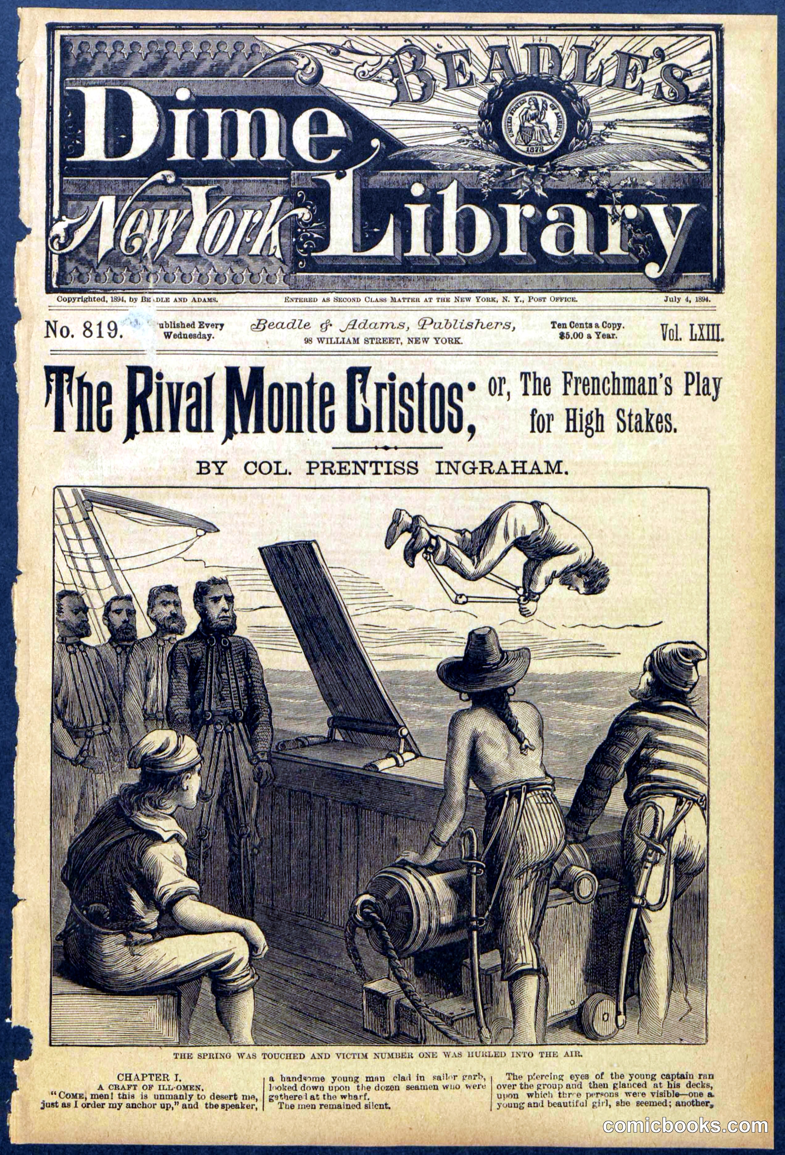 Beadle's Dime Library No. 819