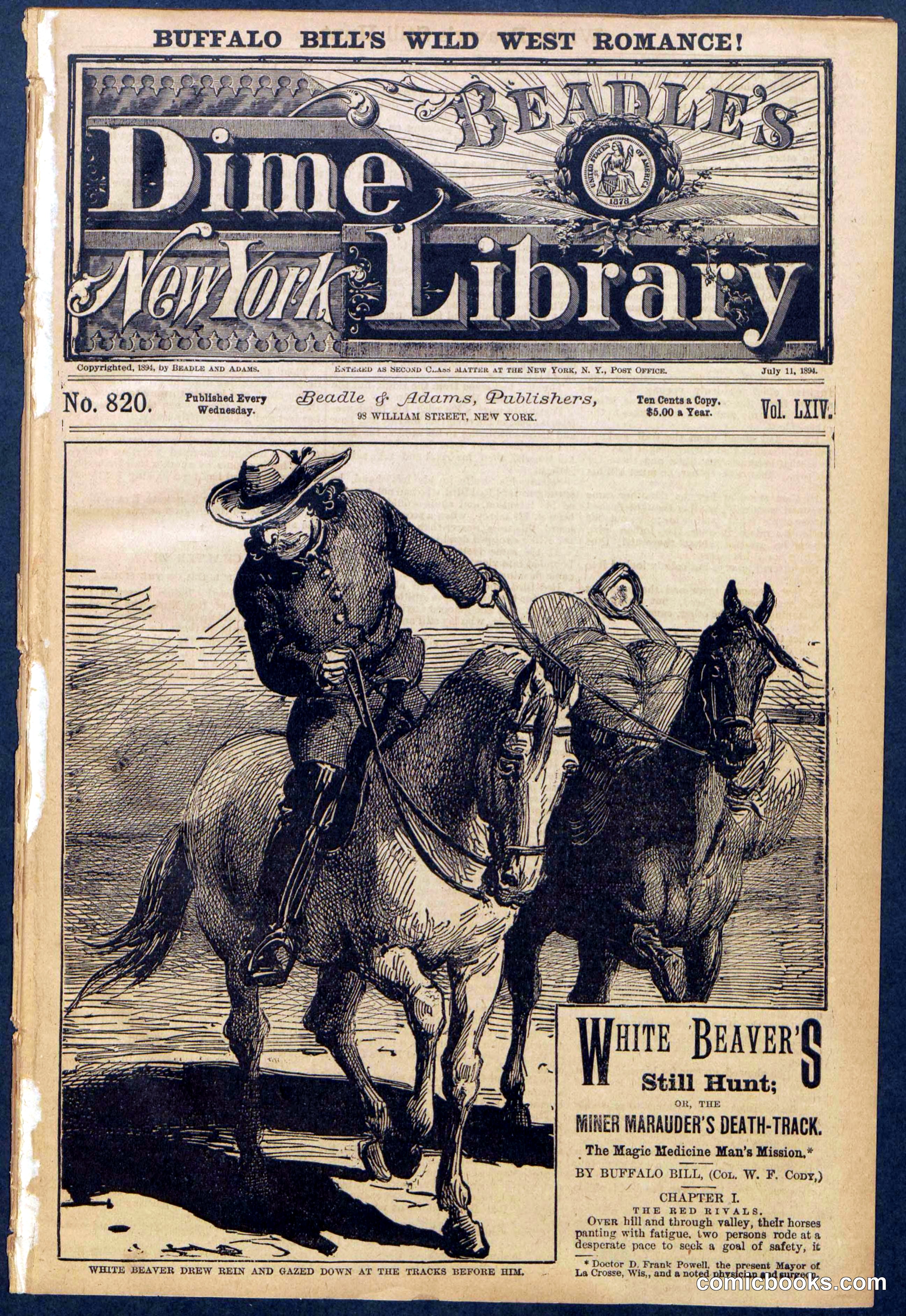 Beadle's Dime Library No. 820