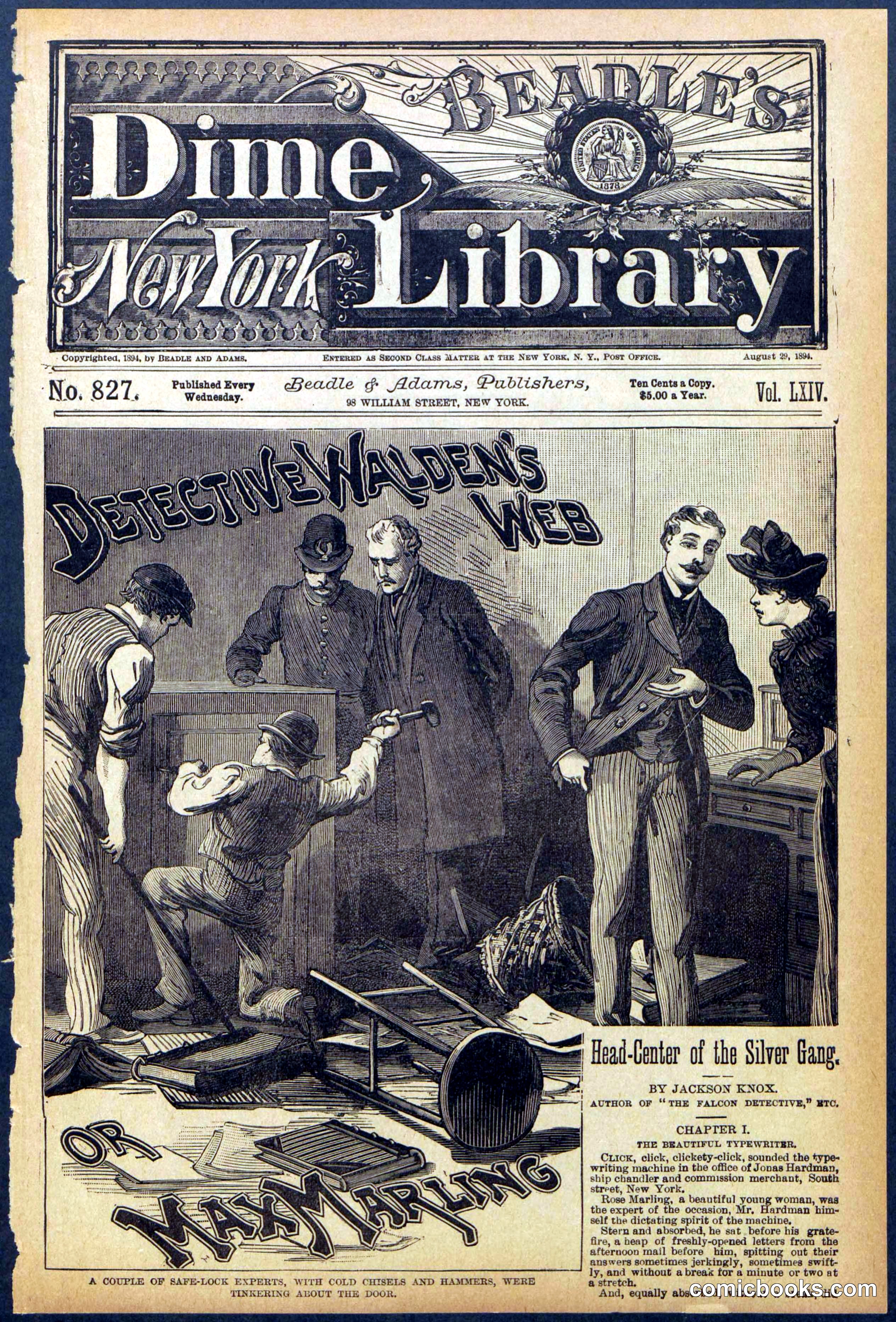 Beadle's Dime Library No. 827