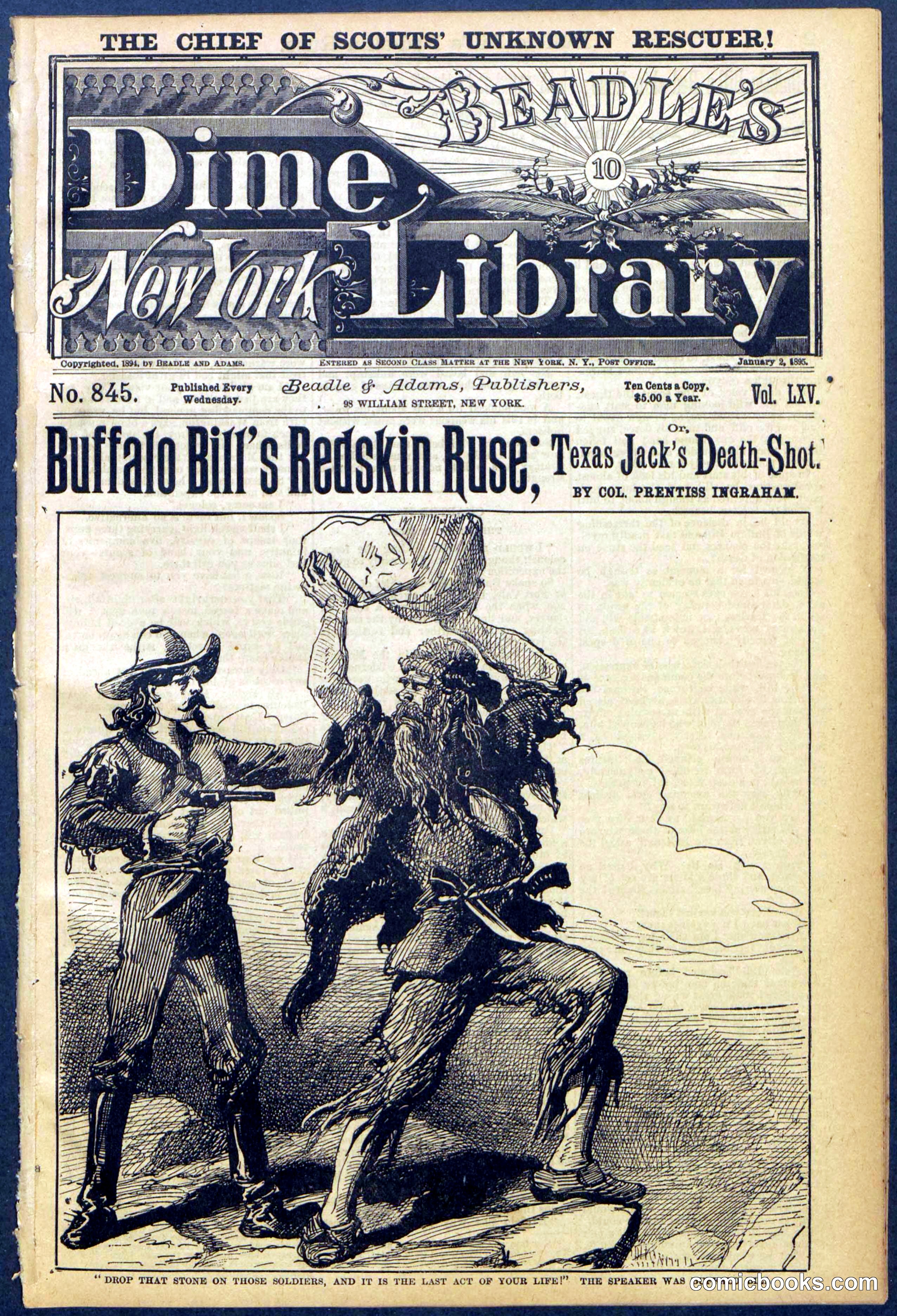 Beadle's Dime Library No. 845