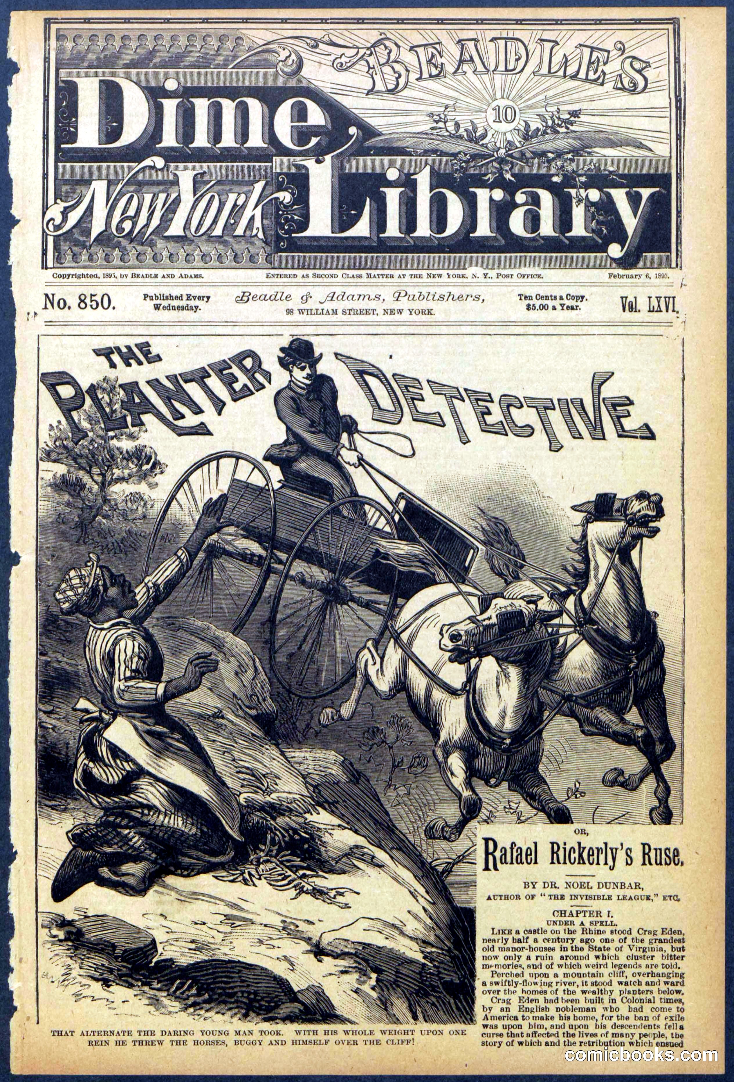Beadle's Dime Library No. 850