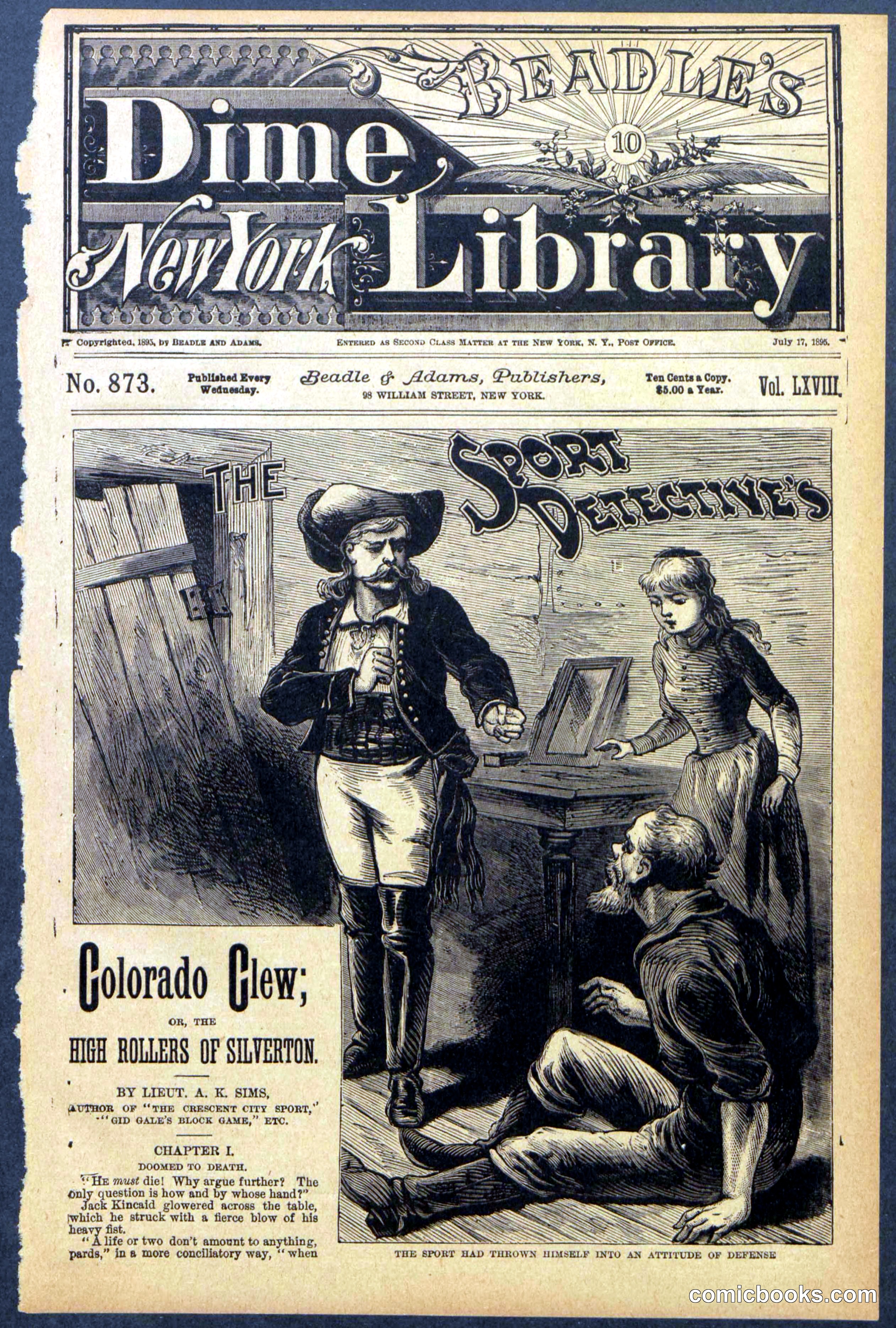 Beadle's Dime Library No. 373 (July 17, 1895)