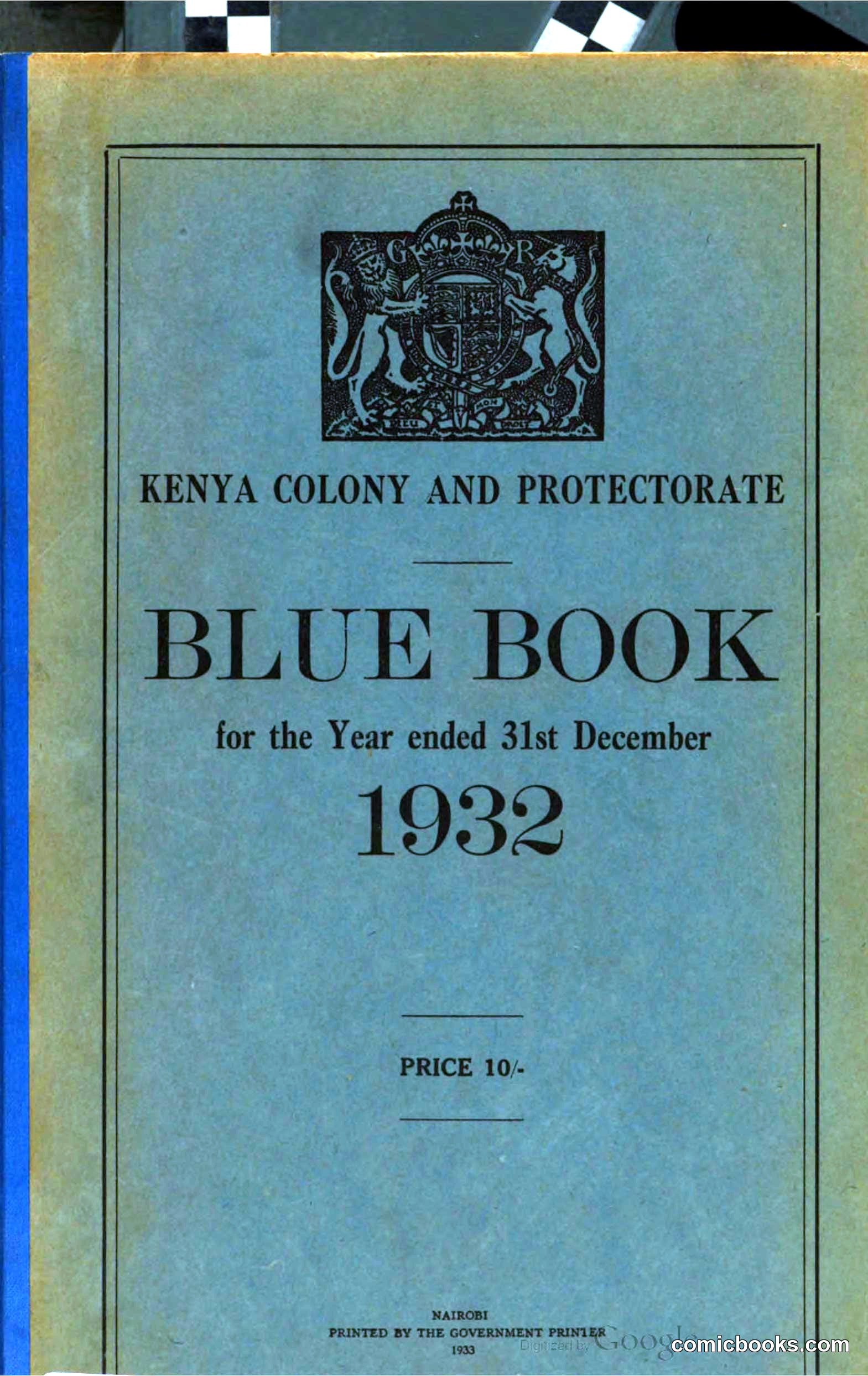 Kenya Colony and Protectorate Blue Book