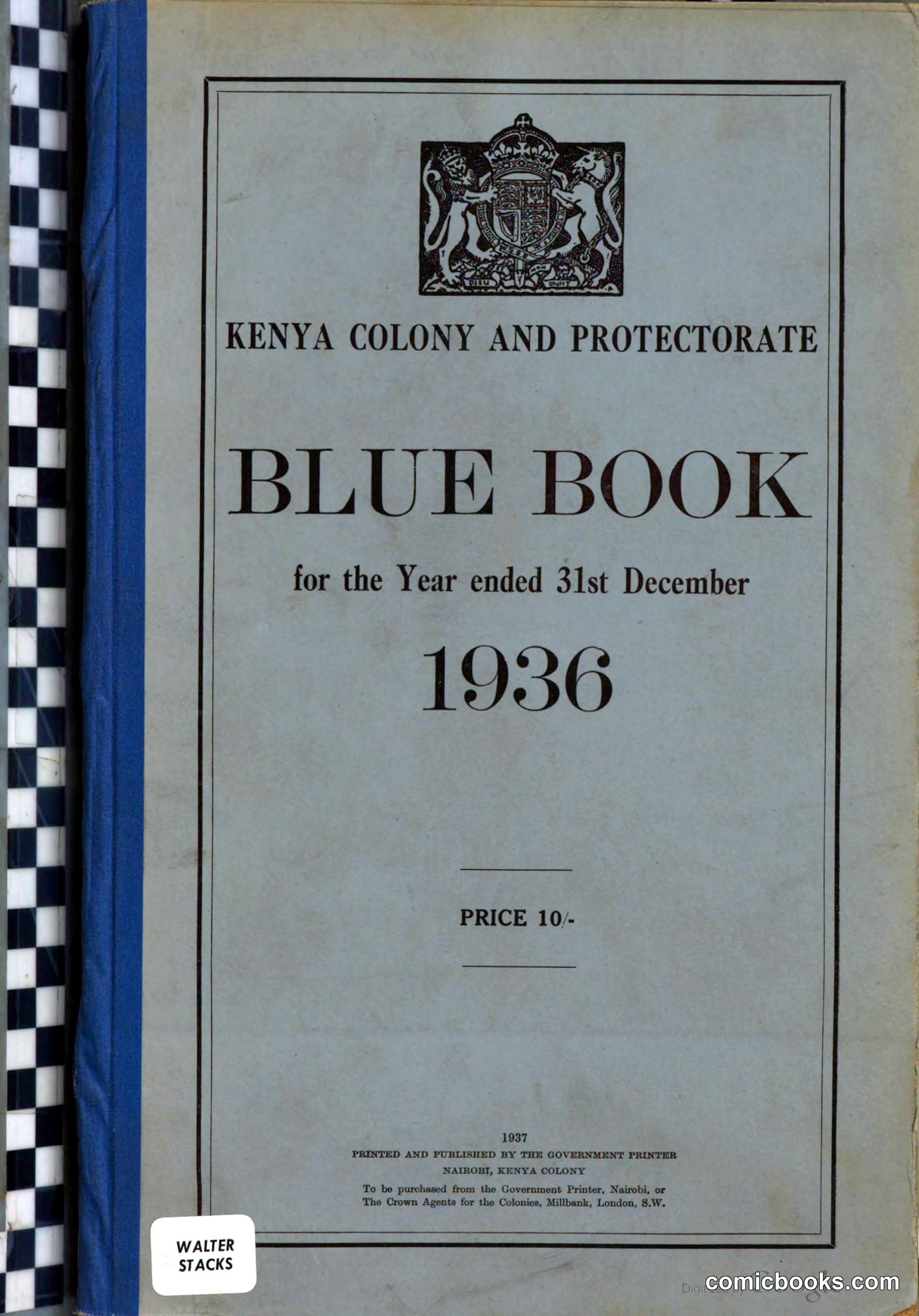 Kenya Colony and Protectorate Blue Book